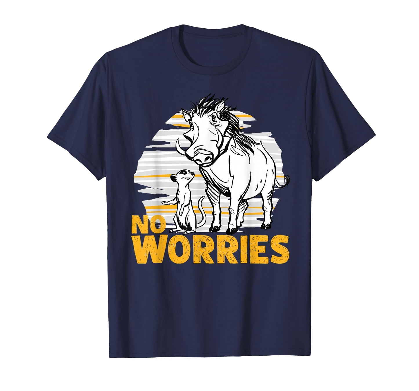 Disney The Lion King Live Action Timon Pumbaa No Worries T-Shirt