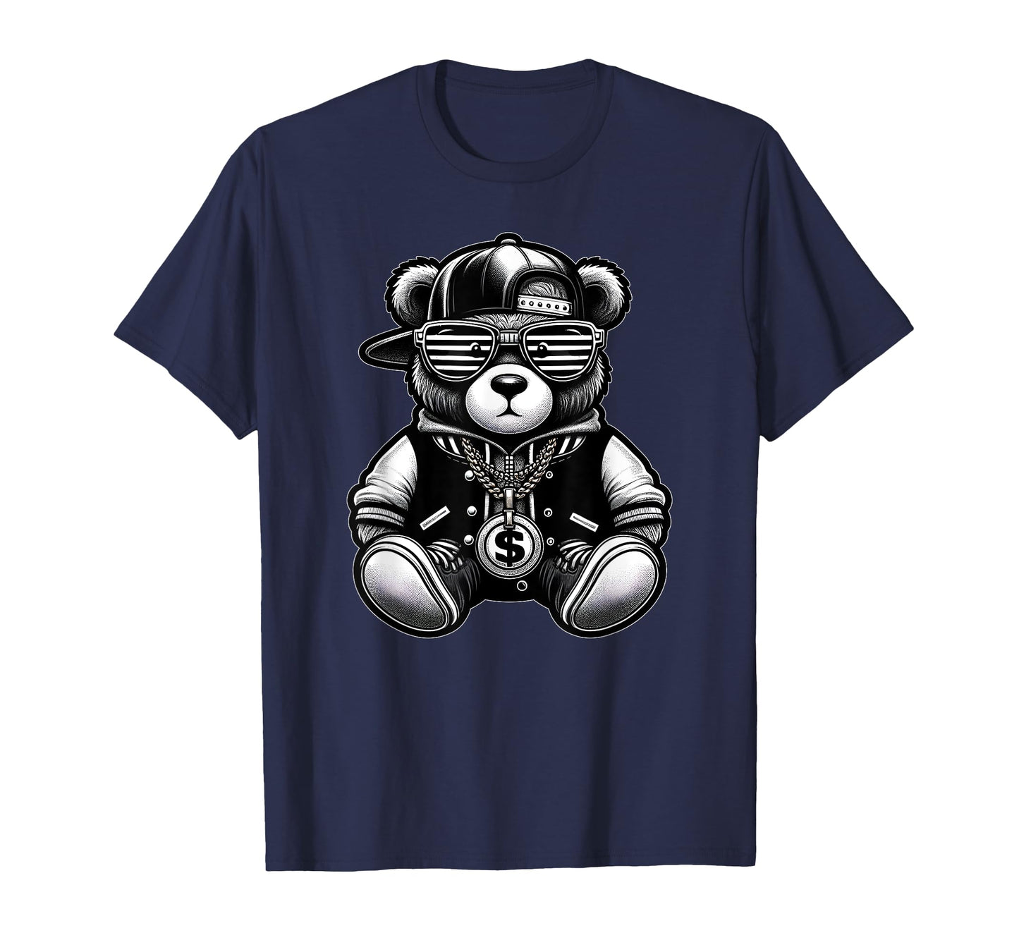 Funny Hip Hop Teddy Bear 90s Graffiti Art Rap Lover Gangsta T-Shirt