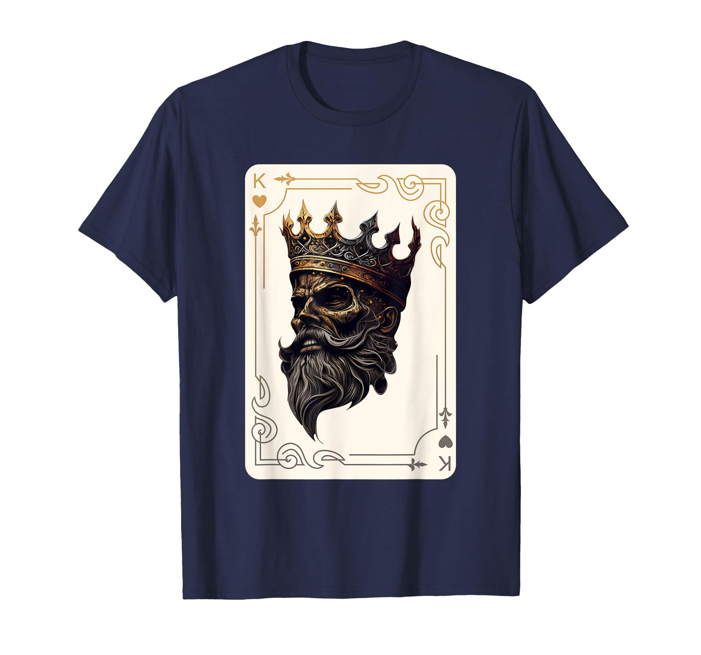 King of Hearts Creepy Card Game Poker Gothic Halloween T-Shirt