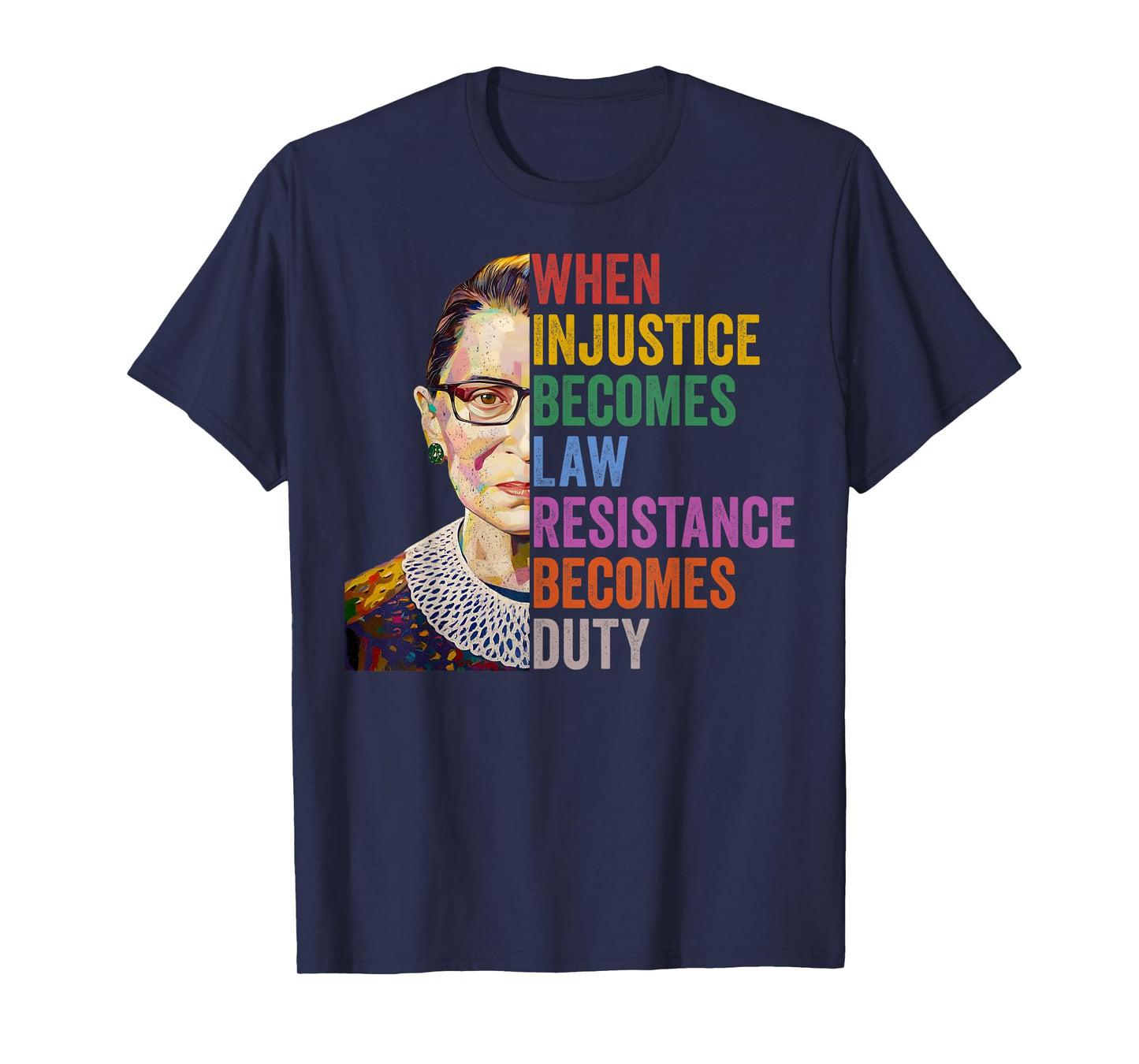 Notorious RBG Feminist Quotes Apparel Unisex-Adults Black Small T-Shirt