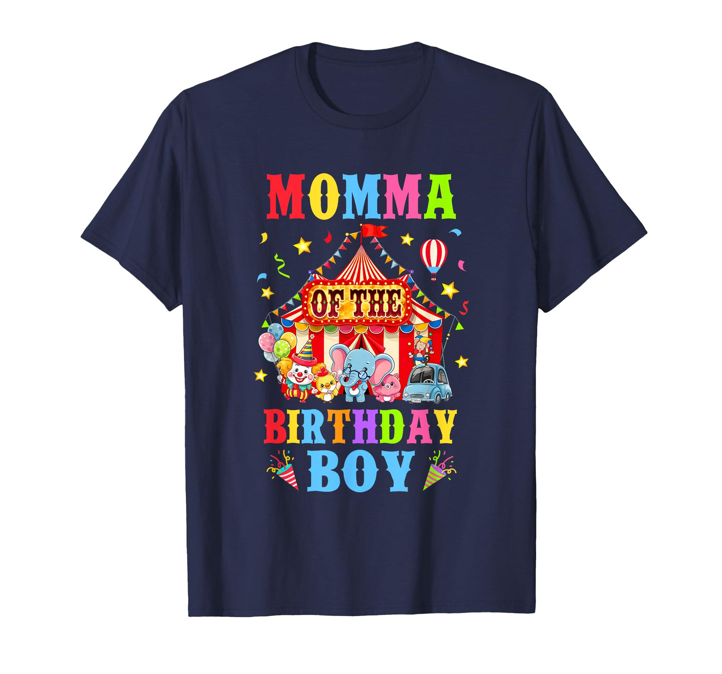 Mommy Of The Birthday For Boy Circus Carnival Theme Party T-Shirt
