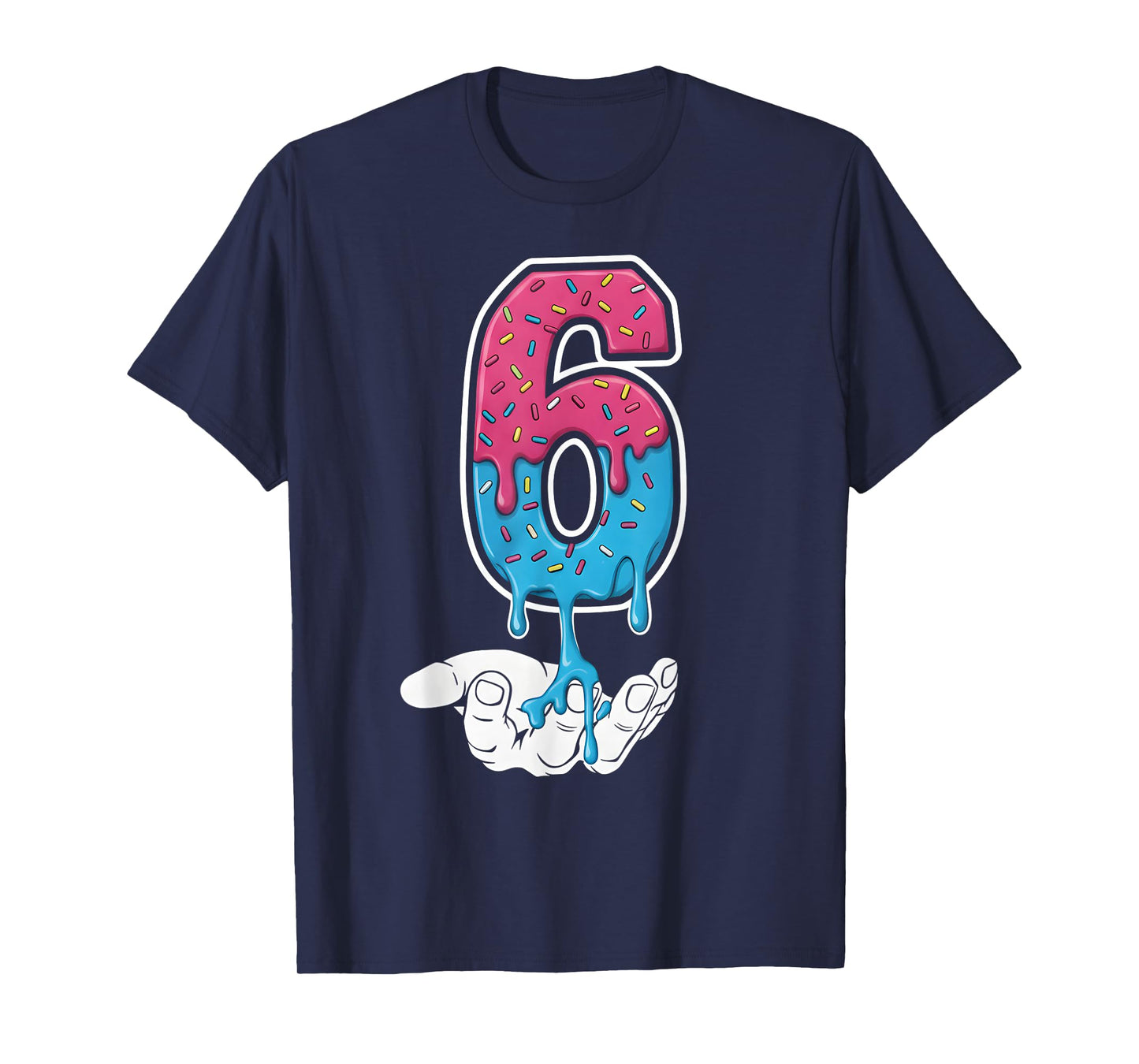 6 Number Six Team Sports Ice Cream Drip 67 Six Seven Meme T-Shirt