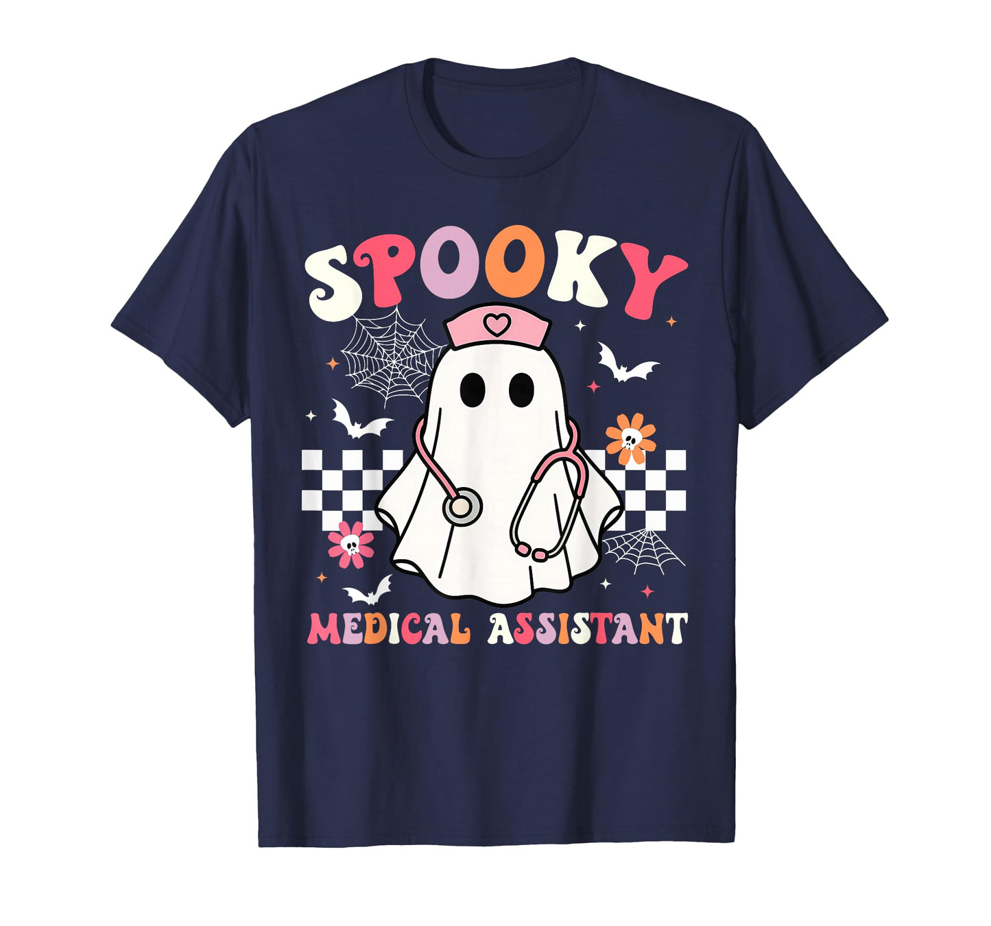 Groovy Spooky Medical Assistant Cute Halloween Med Assistant T-Shirt