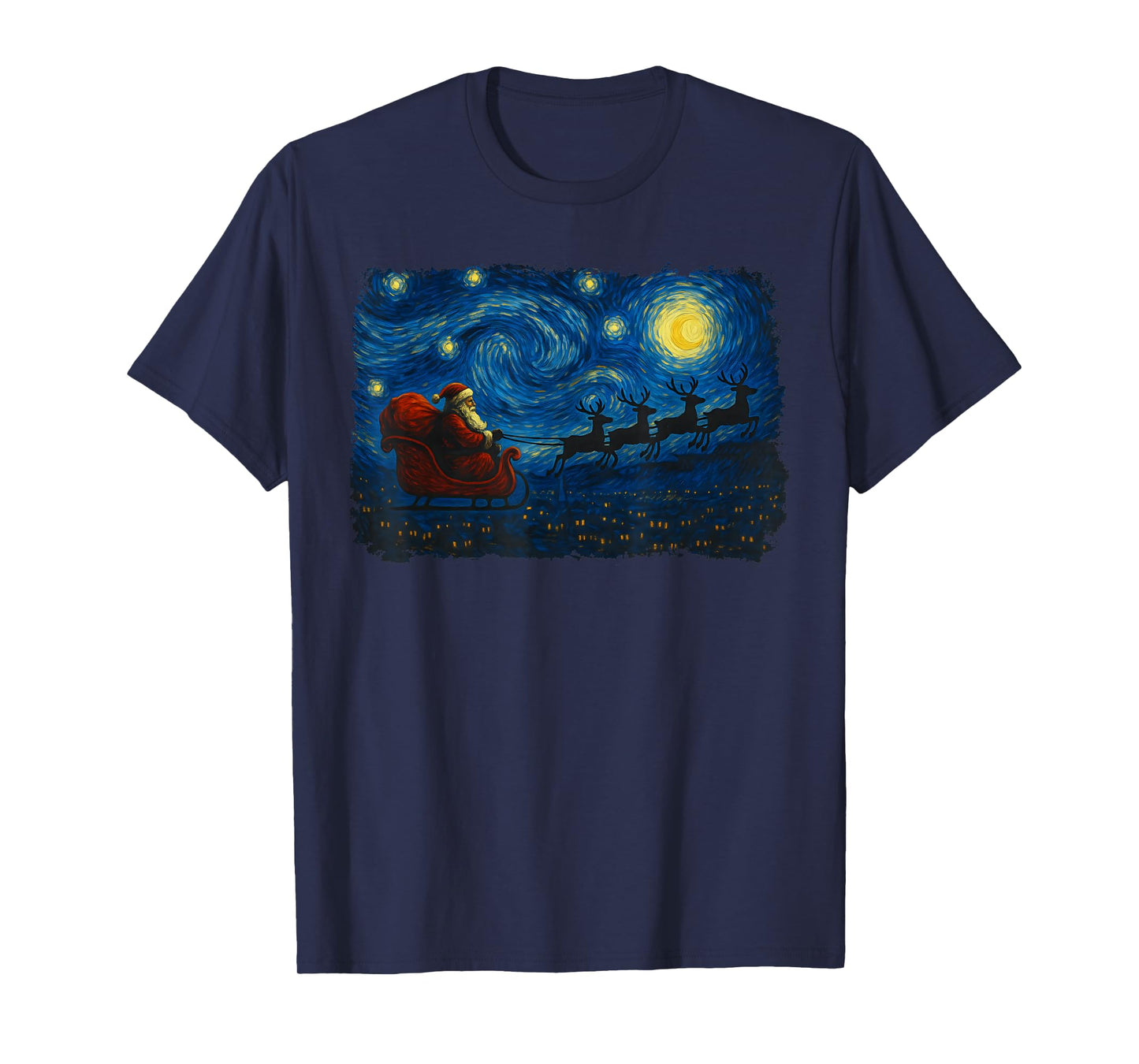 Santa Painting Men Women Kids Funny Ugly Christmas T-Shirt