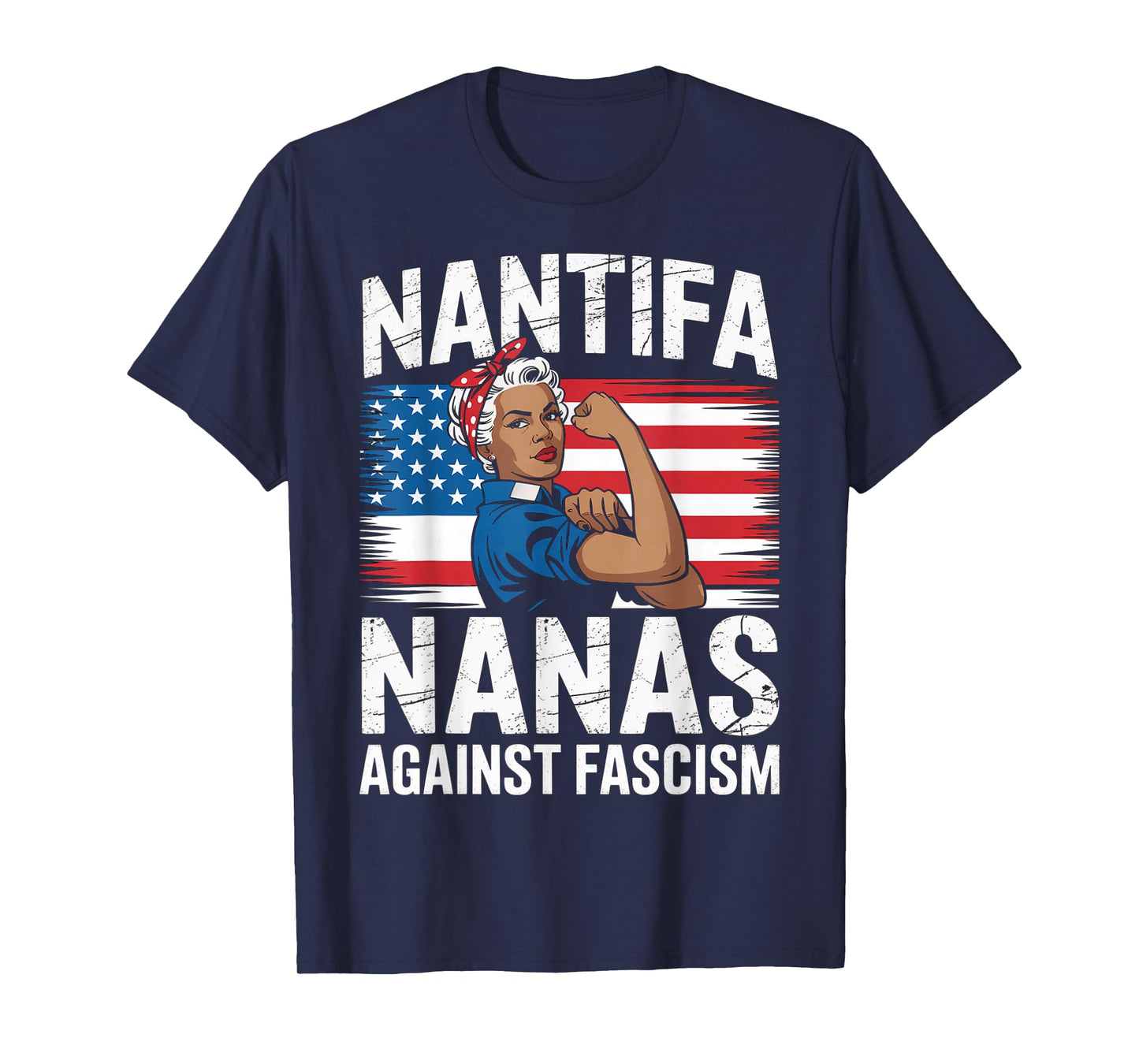 Nantifa Black Nana Against Fascism Resist No Kings Grandma T-Shirt