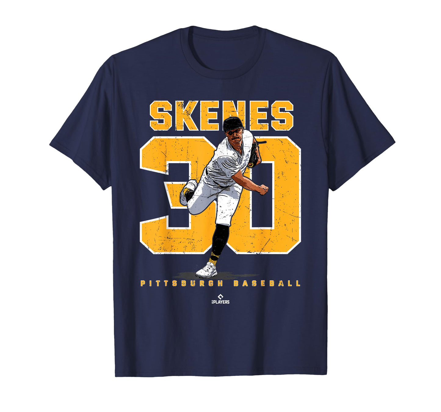 Number & Portrait Paul Skenes Pittsburgh MLBPA T-Shirt