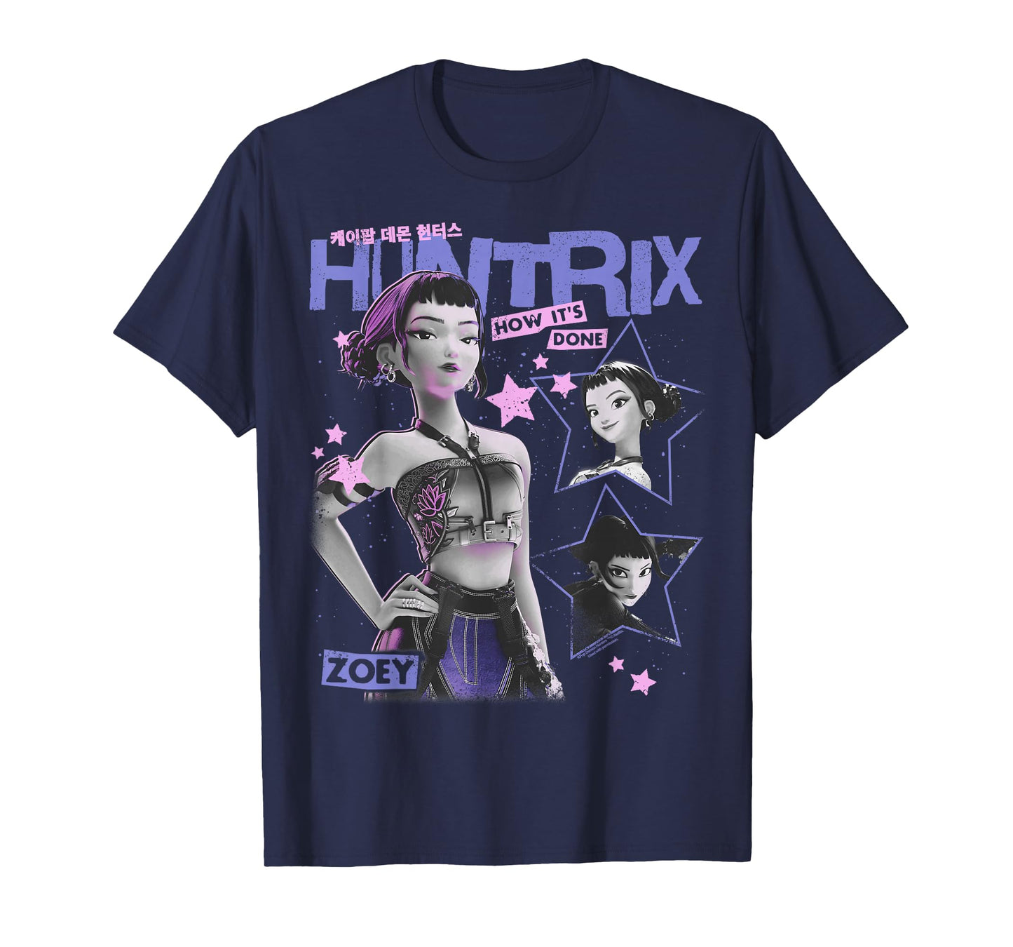 Kpop Demon Hunters Halloween Zoey Vintage Y2K Style Poster T-Shirt