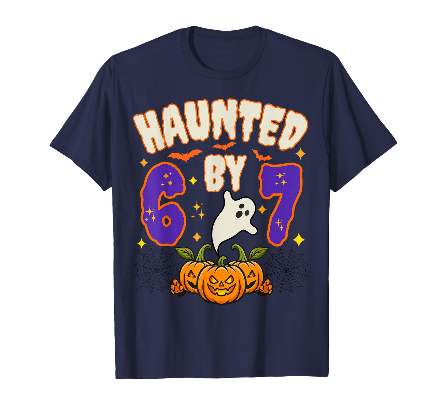 Halloween Haunted by 6 7 Six Seven Gen Alpha Z 67 Meme T-Shirt
