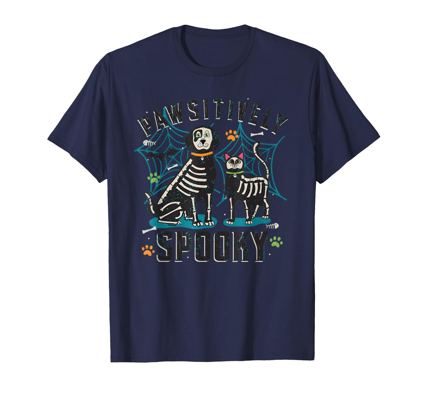 Veterinary Pawsitively Spooky Vet Tech Boo Crew Halloween T-Shirt