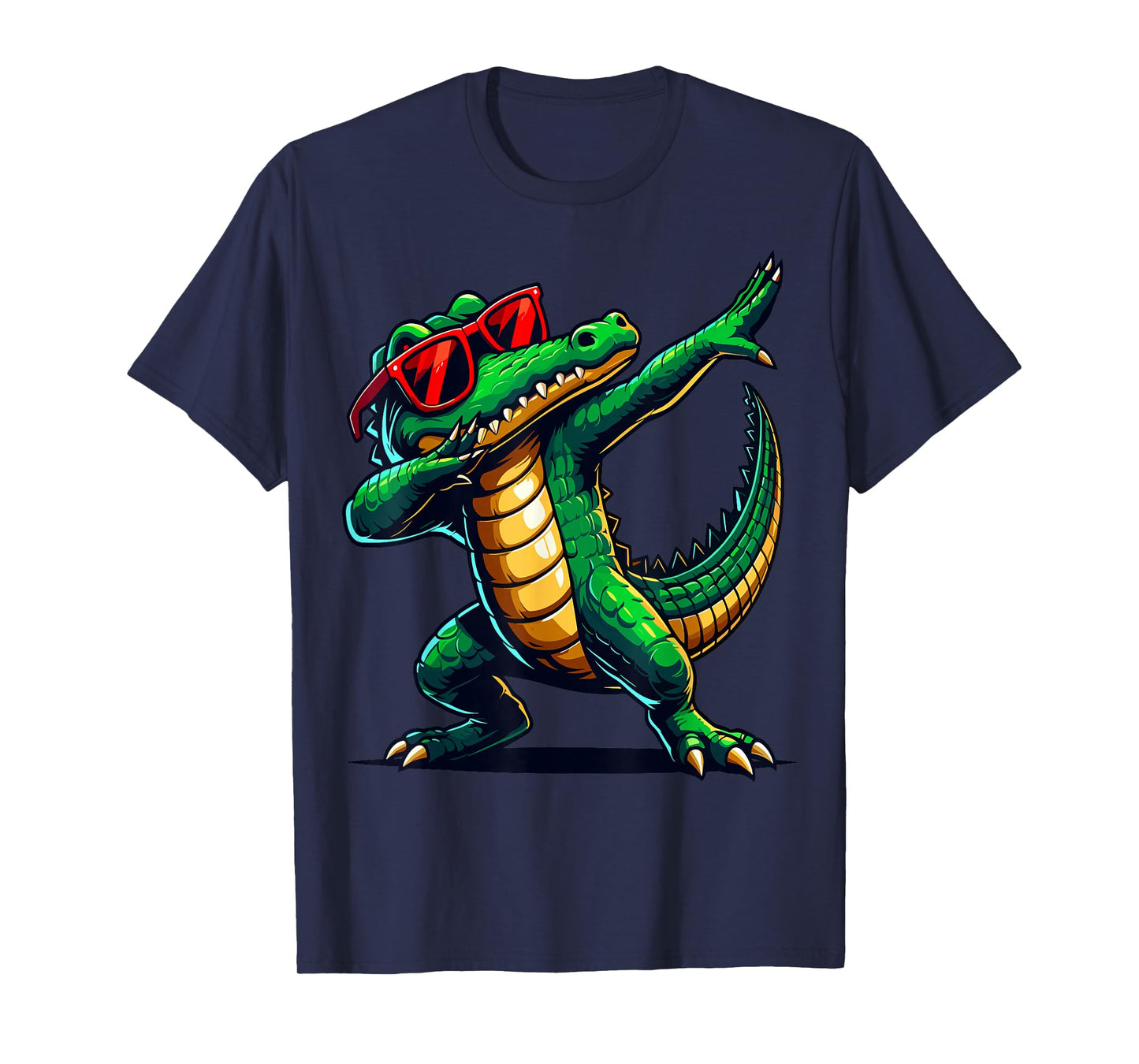 Dabbing Crocodile with Sunglasses Alligator Animal T-Shirt