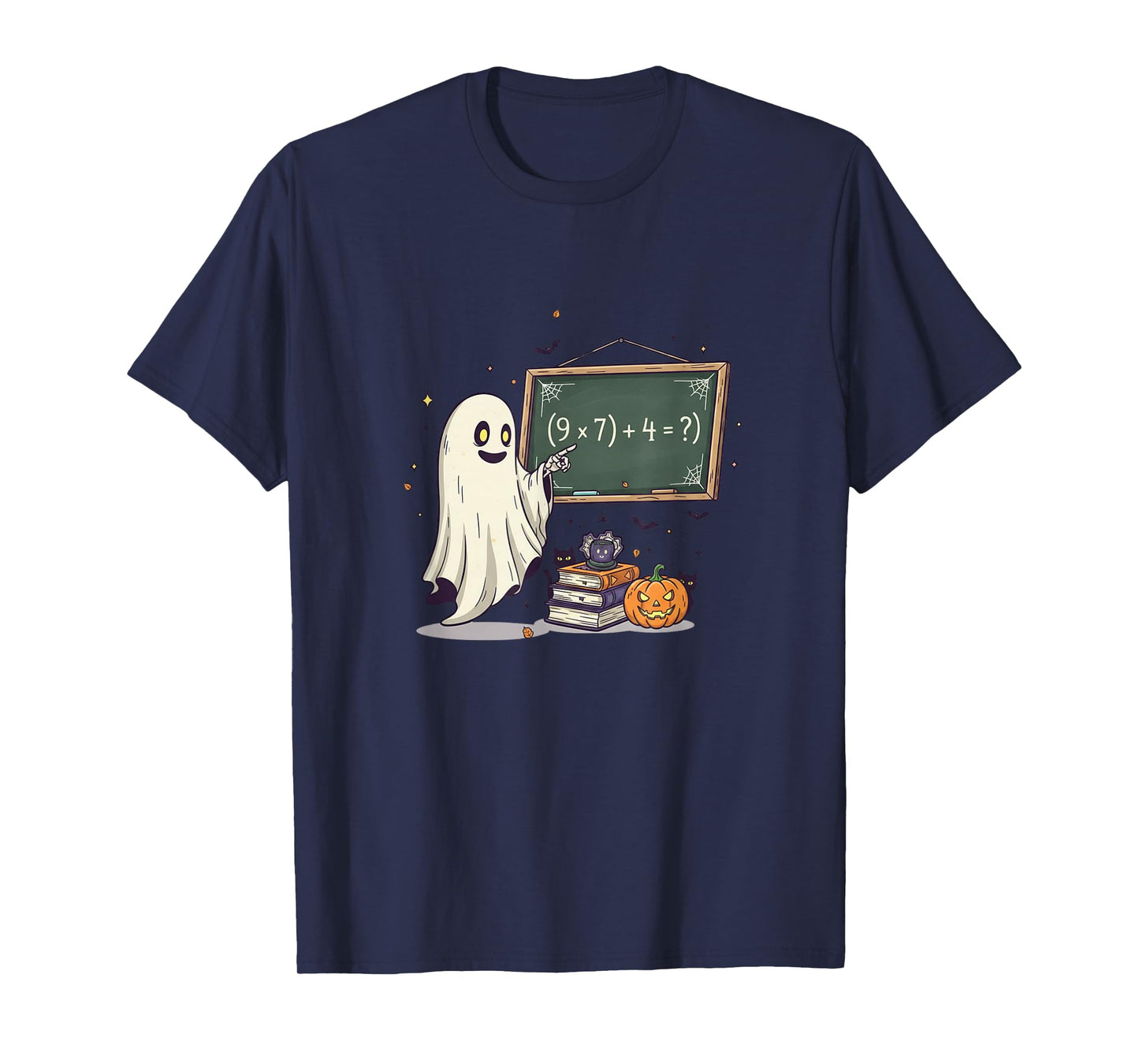 67 Teacher Halloween Ghost Six Seven Meme Math Joke T-Shirt
