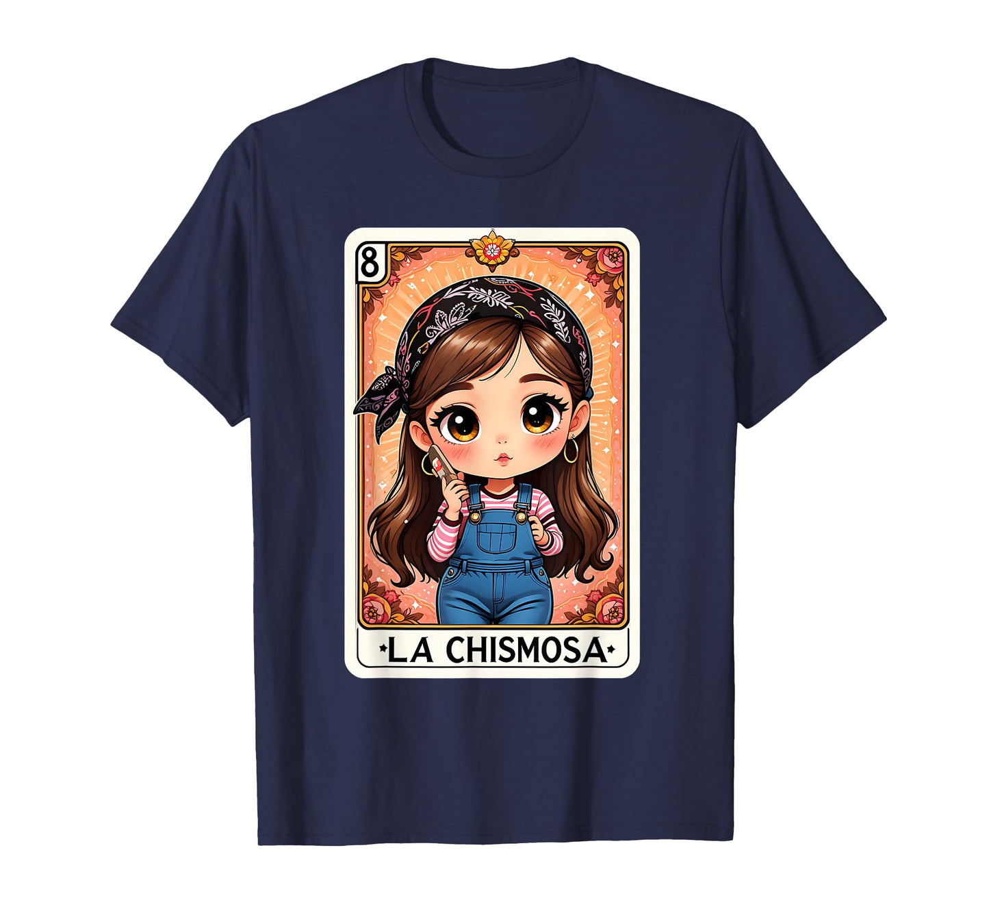Woman La Chismosa Fiesta Vintage Card Funny Mexican Lottery T-Shirt