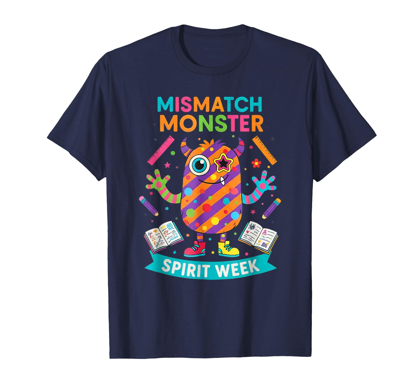 Mismatch Monster Spirit Week Mismatch Day Design T-Shirt