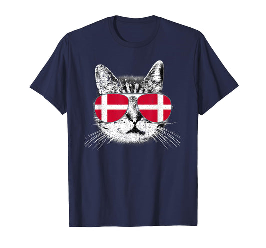 Denmark Flag Danish Cat Lover Pride Men Women Kids Gift T-Shirt