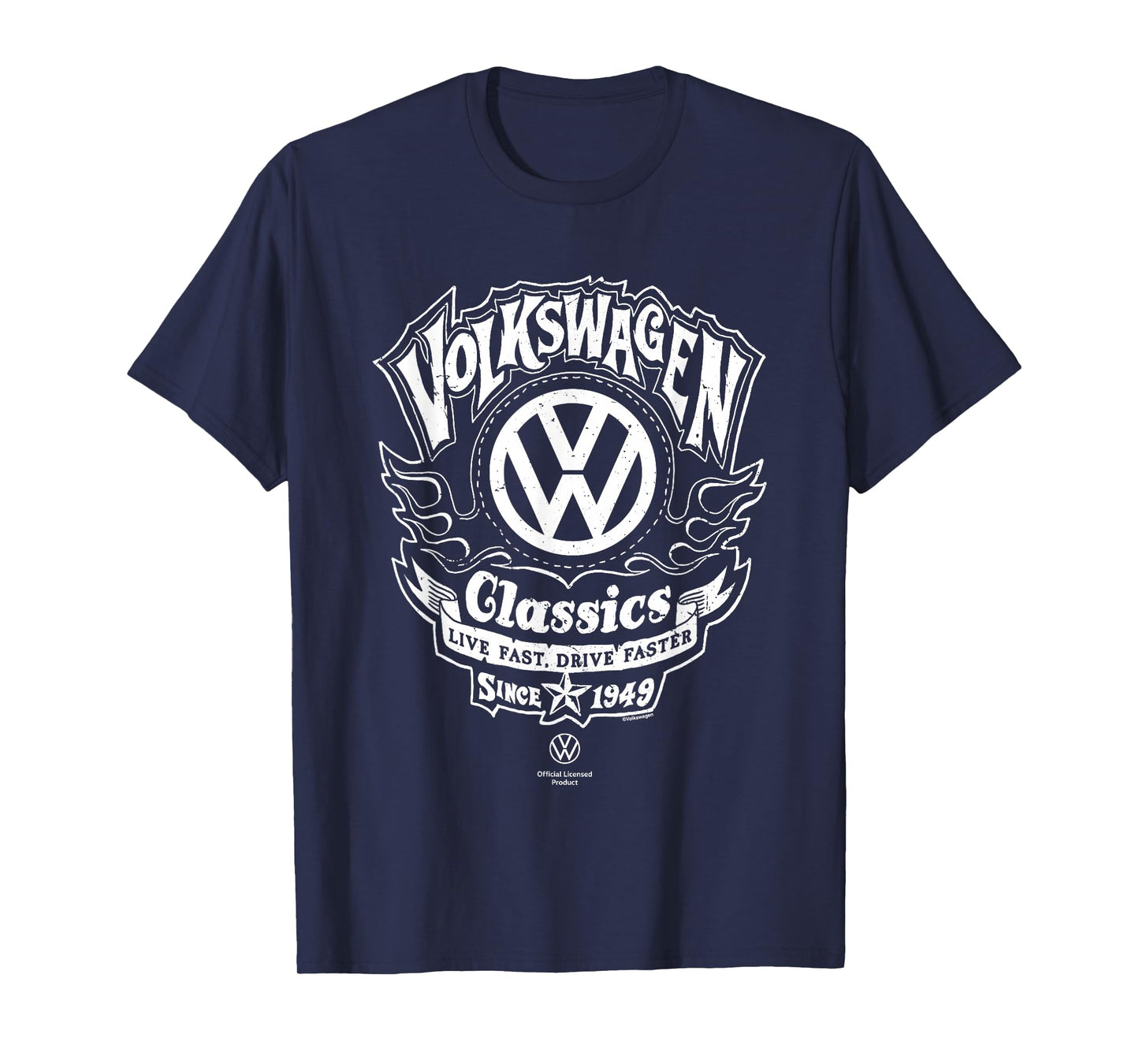 Volkswagen Flaming VW Biker Logo T-Shirt