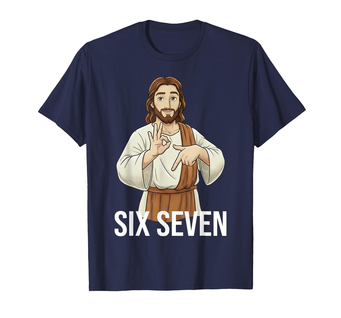 Funny Christian Jesus Six Seven 67 Faith Humor Christmas T-Shirt