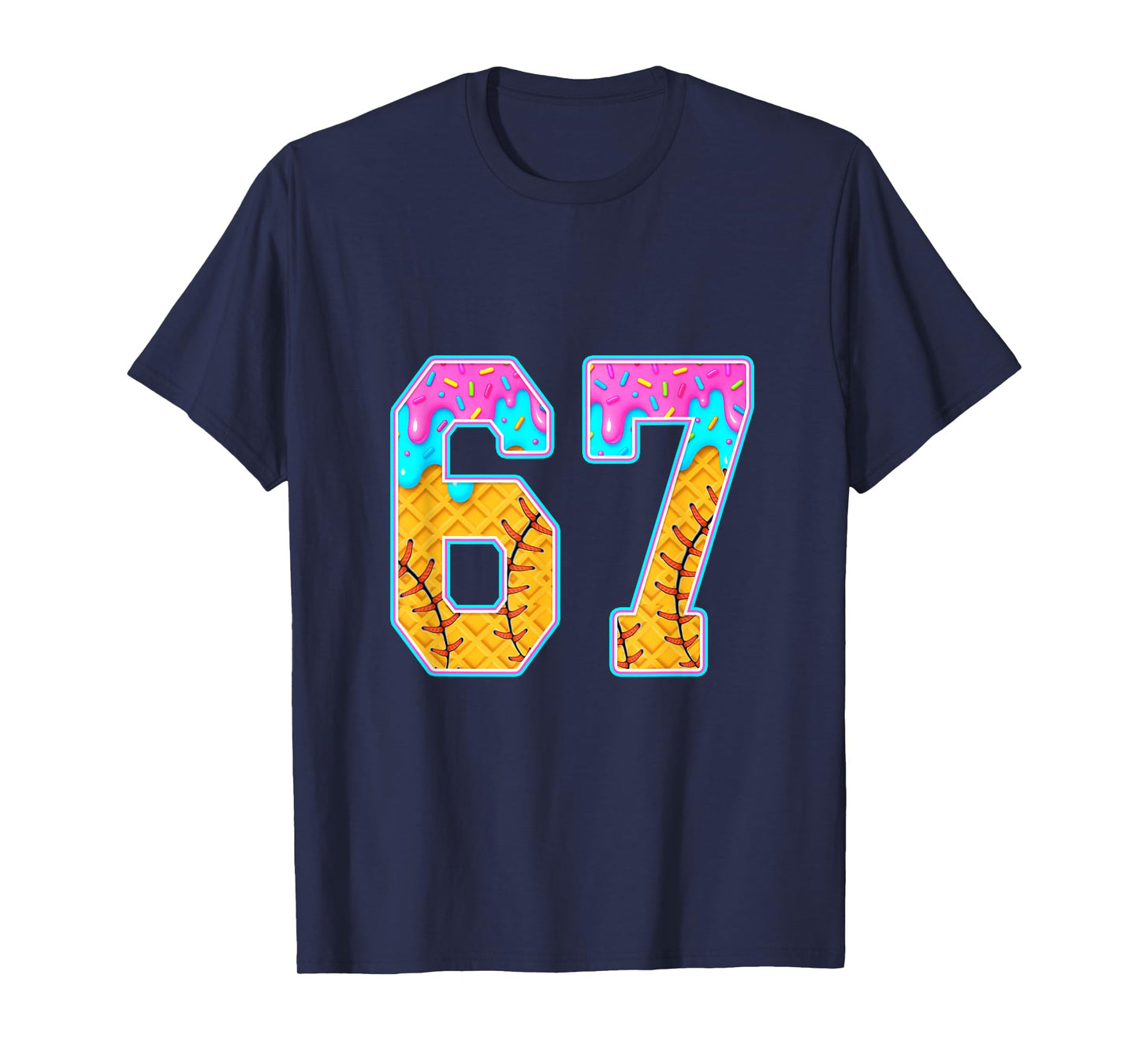 Six Seven Baseball Drip T-Shirt
