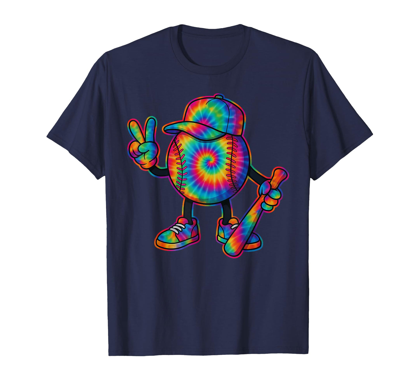 Tie Dye Baseball Shirt for Boys – Colorful Game Day Tee T-Shirt
