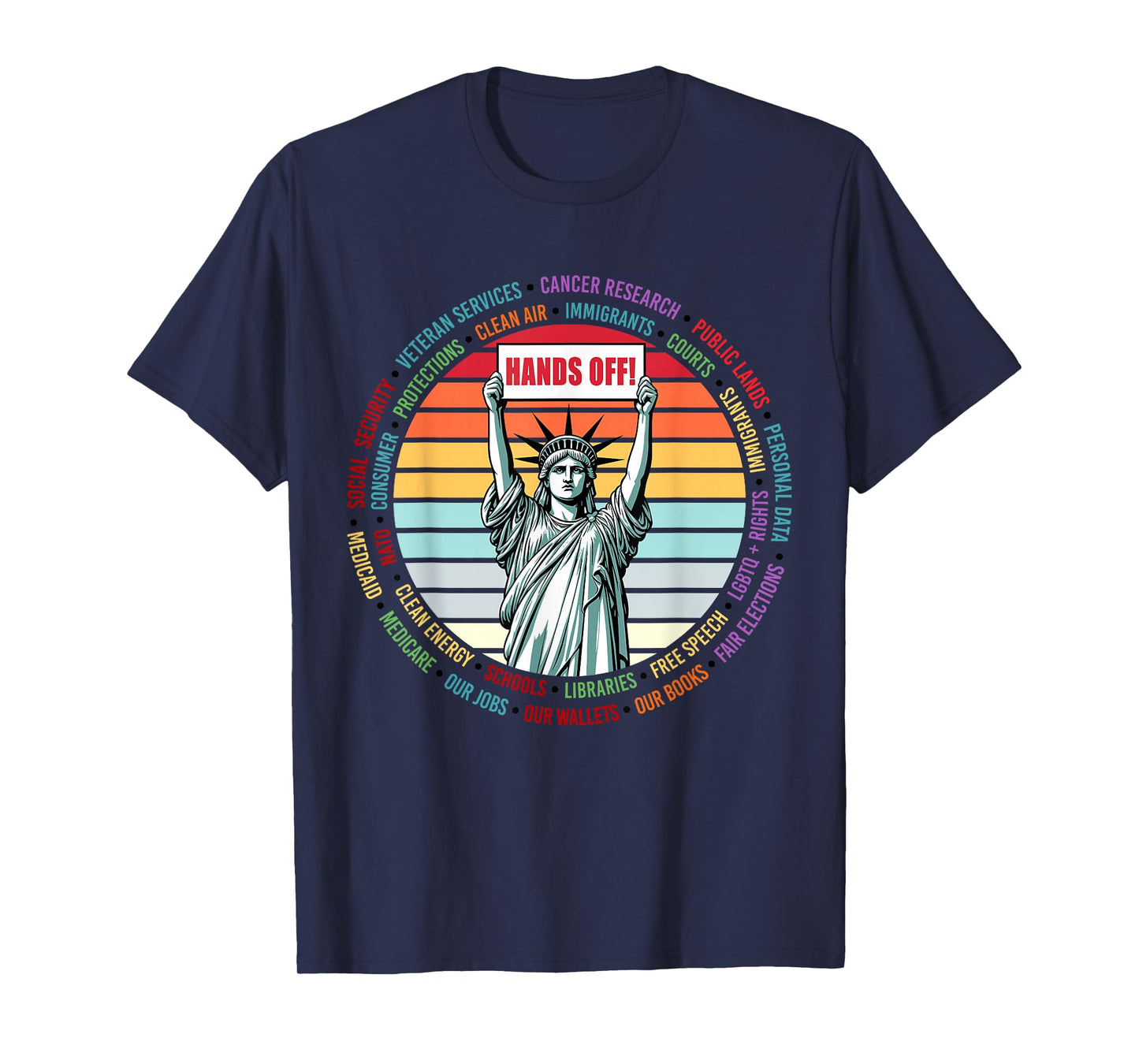Vintage Hands Off Protest Anti Trump T-Shirt