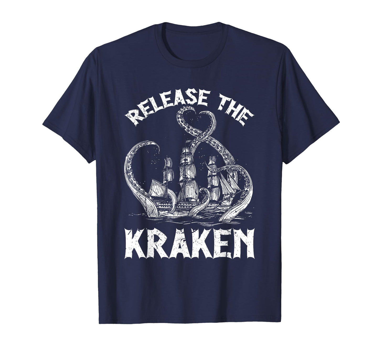 Funny Kraken Sea Monster Apparel Release The Kraken Octopus Sea Creature Unisex Adults & Kids T-Shirt Black Small