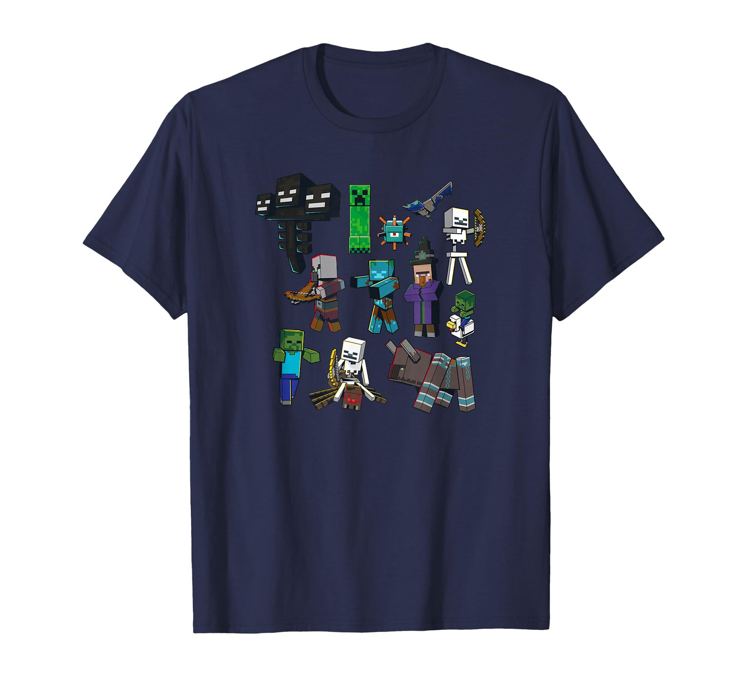 Minecraft Hostile Mobs Grid Poster T-Shirt