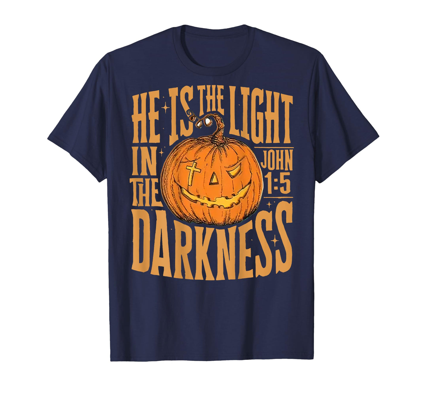 He Is The Light In The Darkness, Dentist Halloween (On Back) T-Shirt