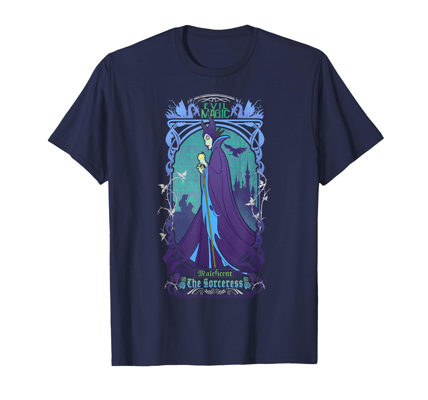 Disney Maleficent The Sorceress Deep Purple Graphic T-Shirt T-Shirt
