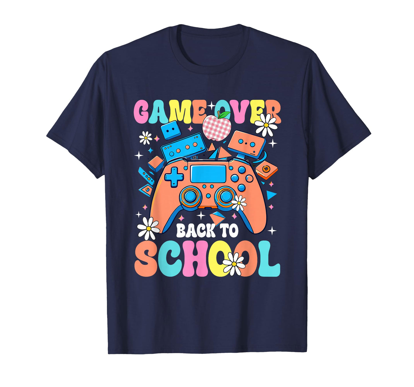 Game Over Back to School Funny Teacher Student Controller T-Shirt