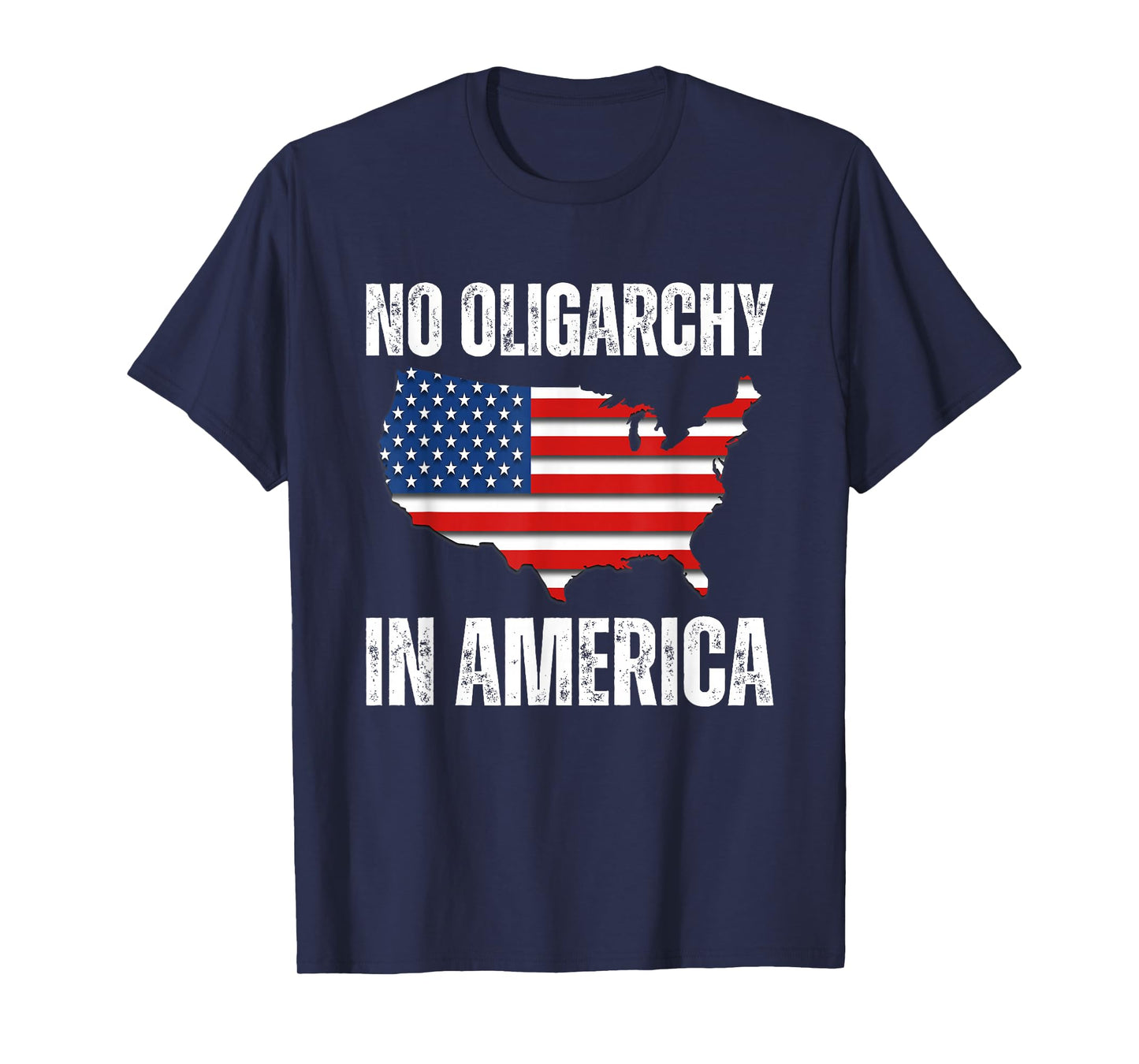 No Oligarchy in America Fight Oligarchy Flag Anti Oligarchy T-Shirt