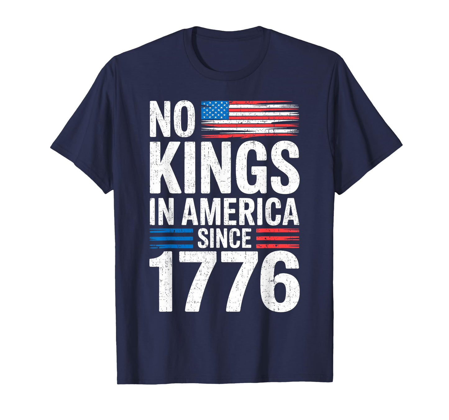 No Kings In America Shirt Rejecting Kings Patriotic USA Men T-Shirt