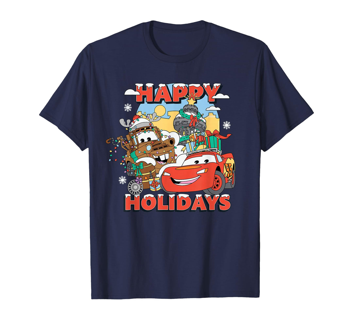 Disney and Pixar's Cars Happy Holidays Christmas Pals T-Shirt