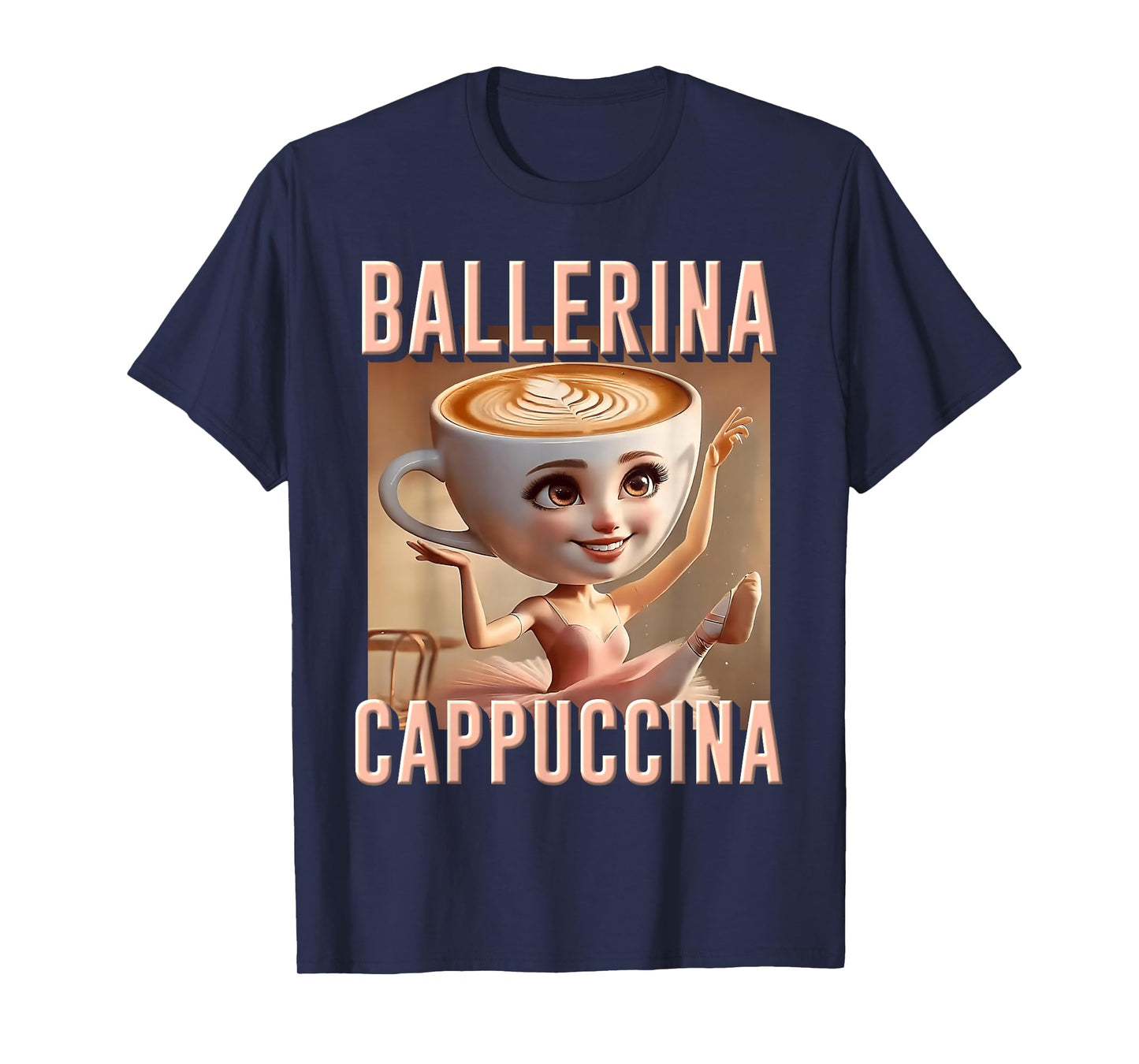 Ballerina Cappuccina AI Generate Character Italian Brainrot T-Shirt