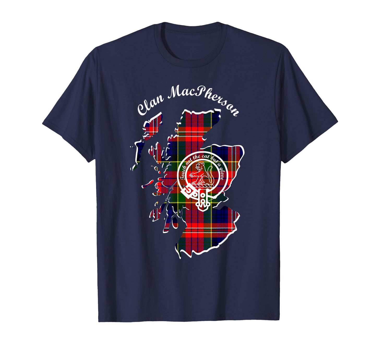 MacPherson surname last name Scottish Clan tartan crest T-Shirt