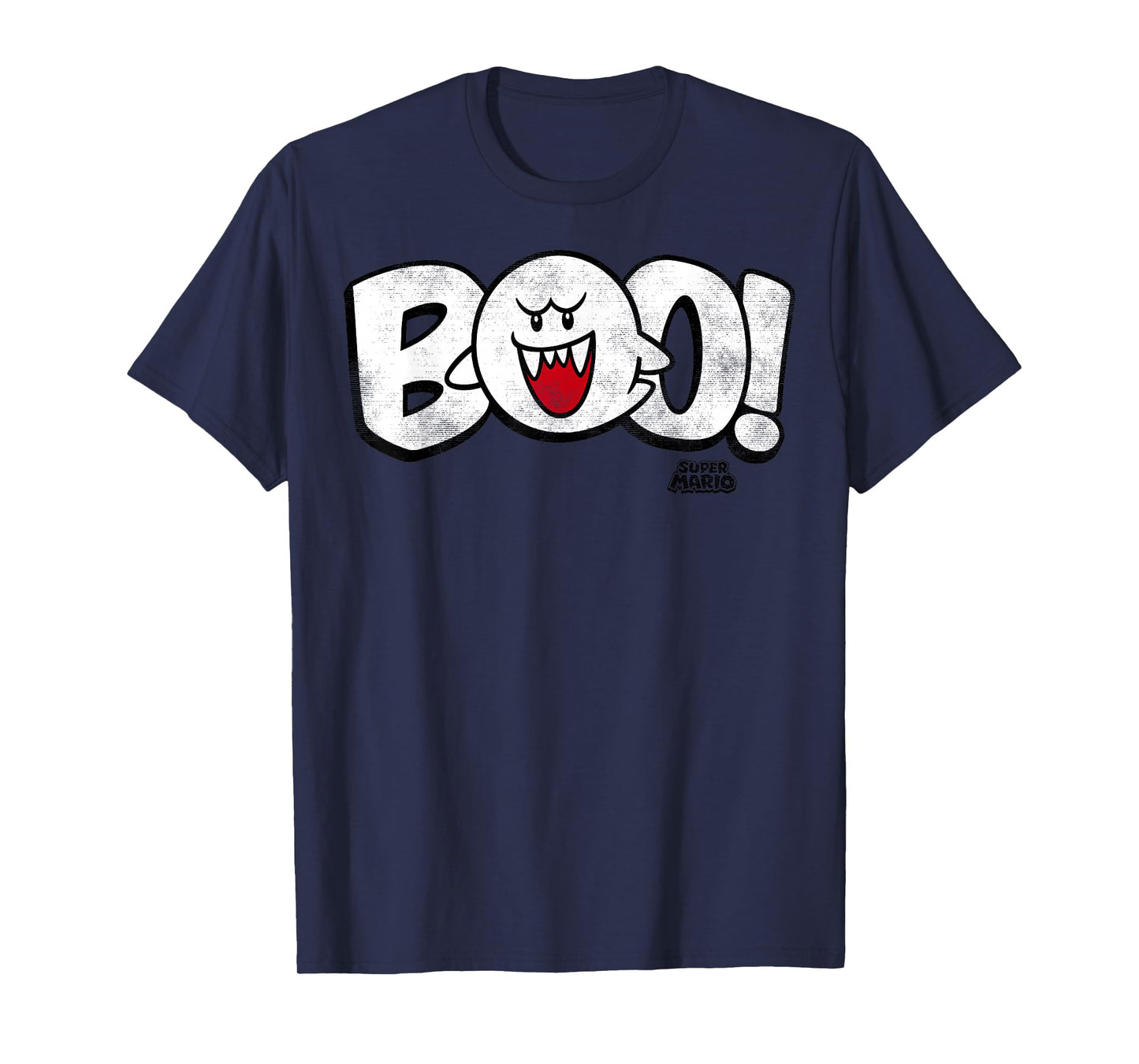Super Mario Boo Large Text Logo Poster T-Shirt