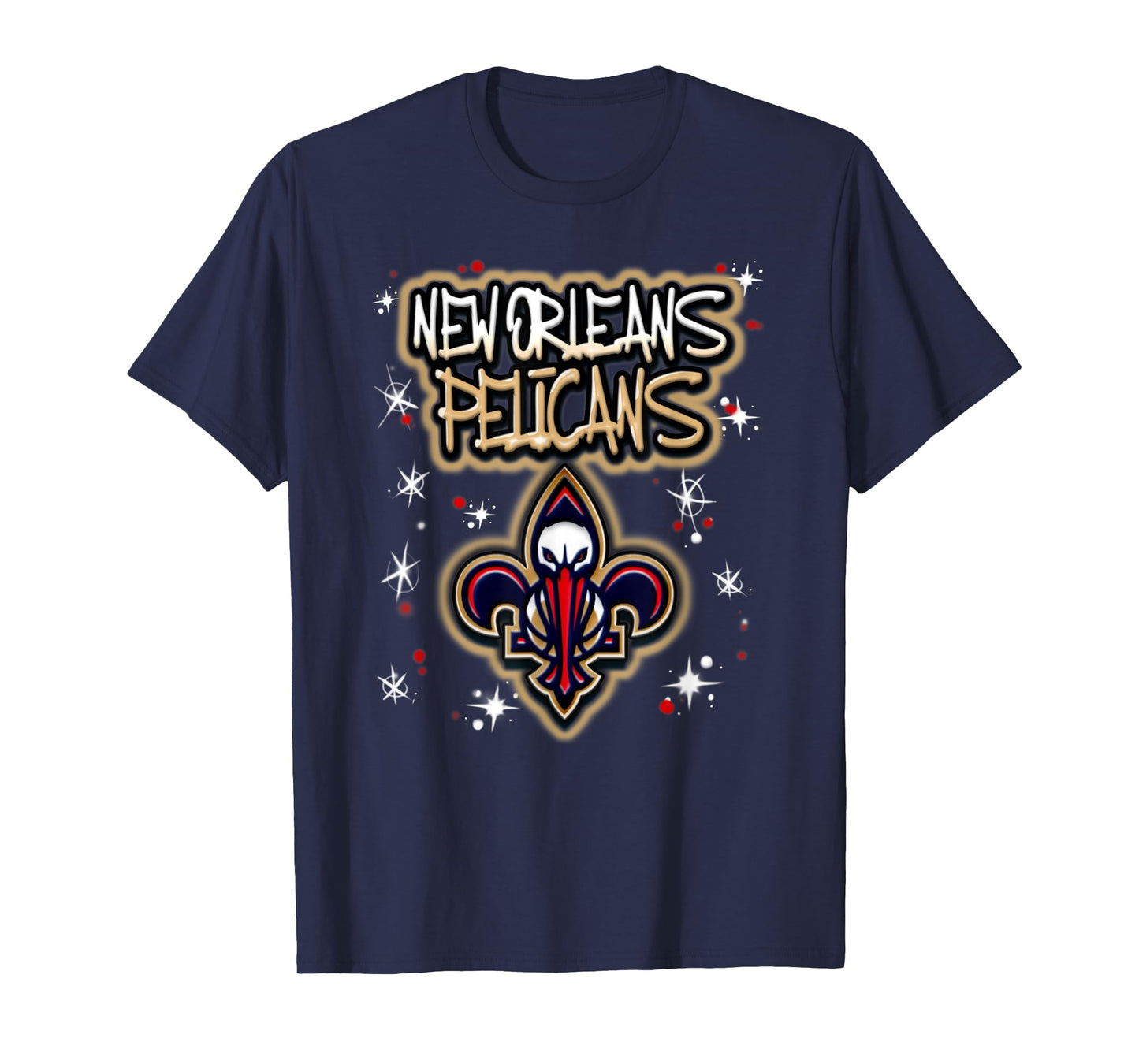 NBA New Orleans Pelicans Airbrush Logo T-Shirt