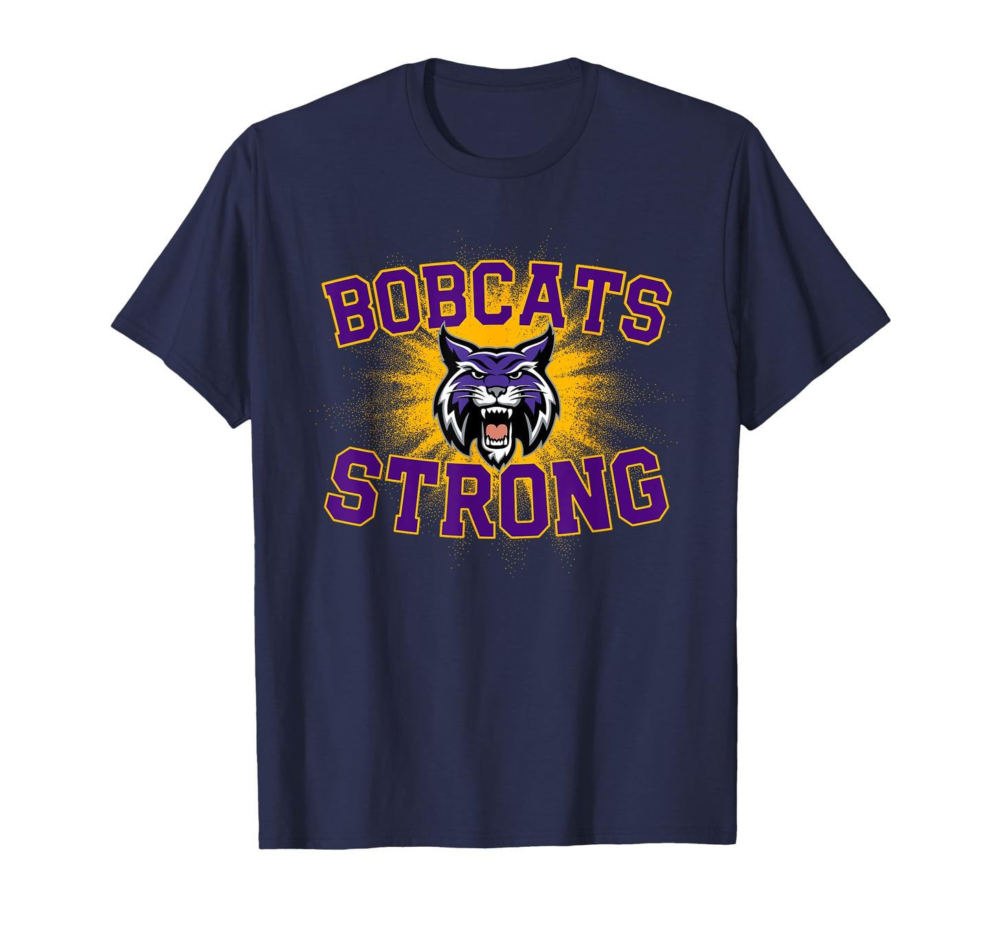 Hallsville Bobcats Logo Strong Flag HS T-Shirt