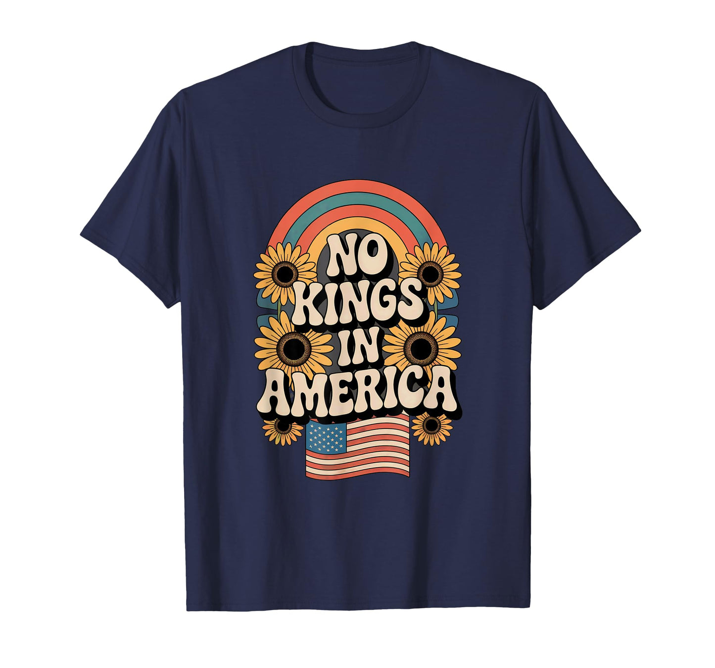 No Kings In America Retro Floral Women T-Shirt