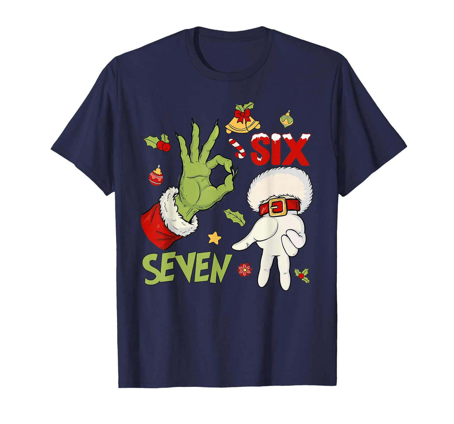 67 Christmas Trending Meme Saying 6 7 Meme Costume Xmas T-Shirt