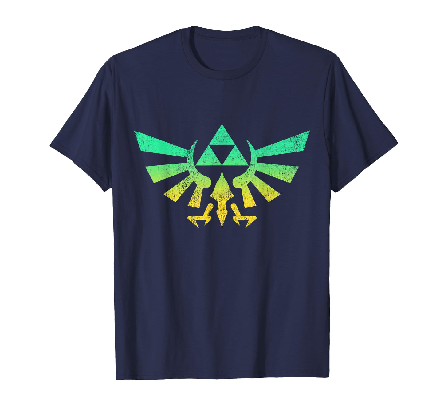 Legend of Zelda Triforce Green Fade Graphic T-Shirt