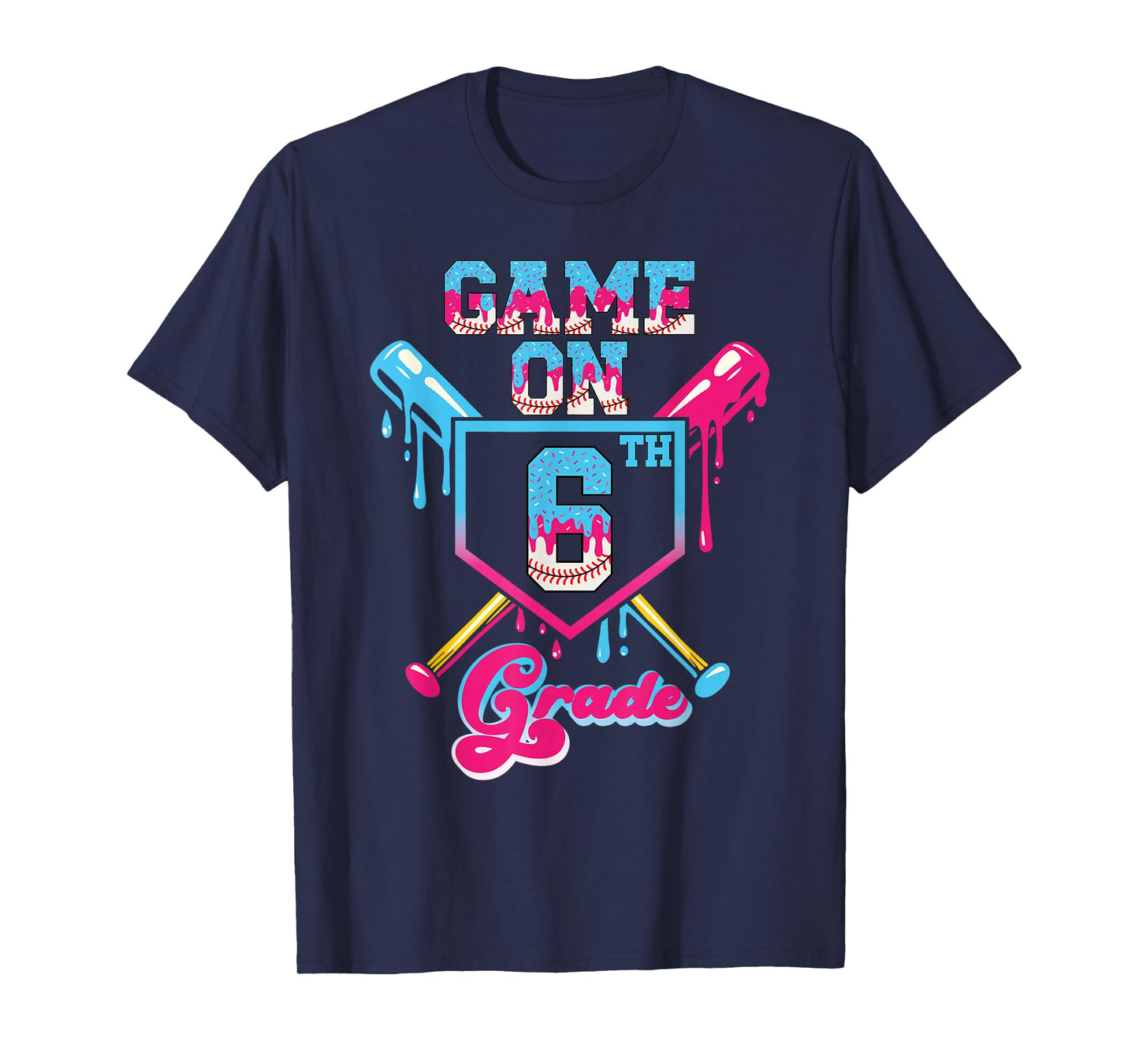 Back to School Game On Sixth Grade Baseball First Day Boys T-Shirt