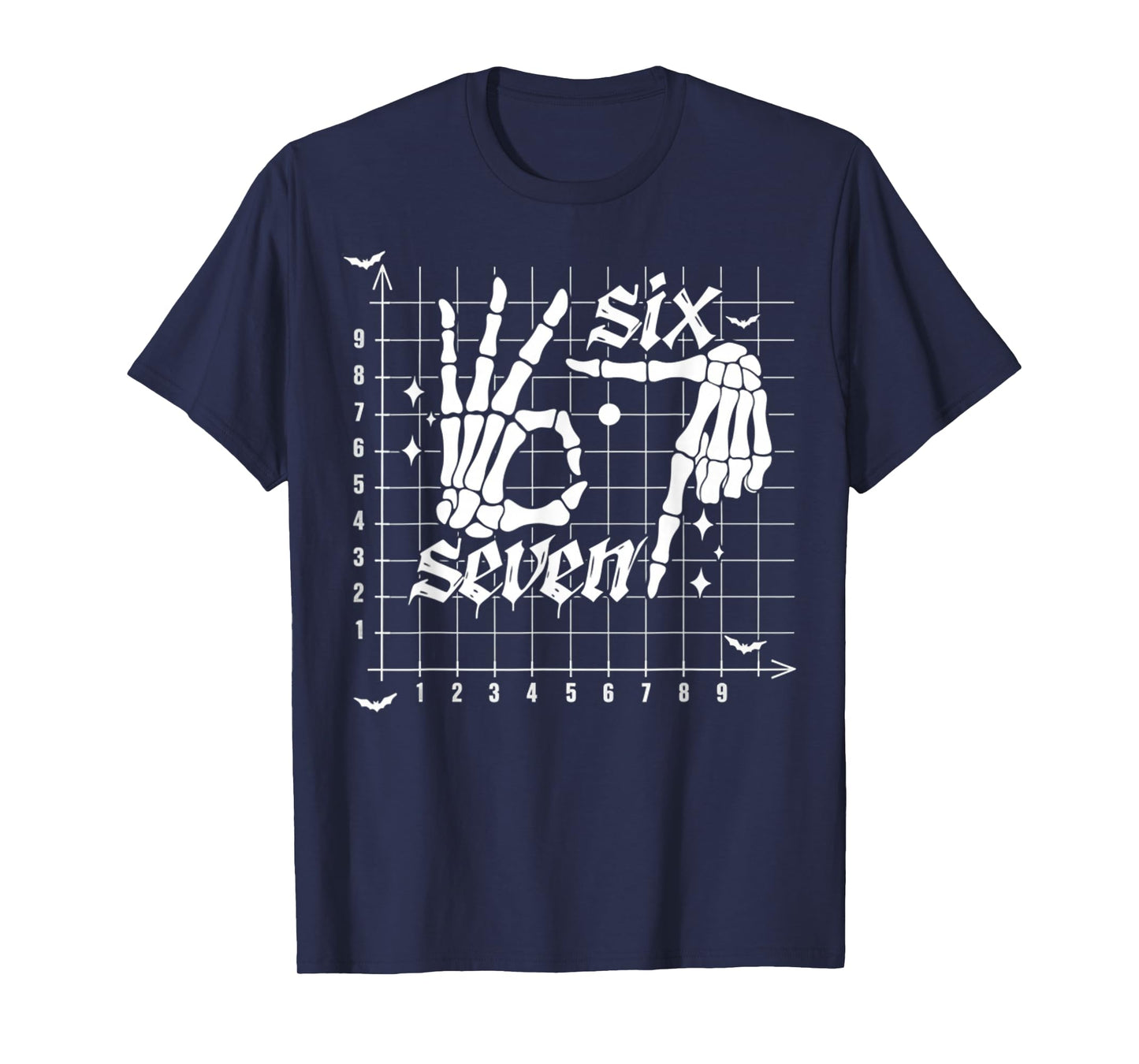Six Seven Coordinate (6,7) Funny Skeleton Math Teacher 67 T-Shirt