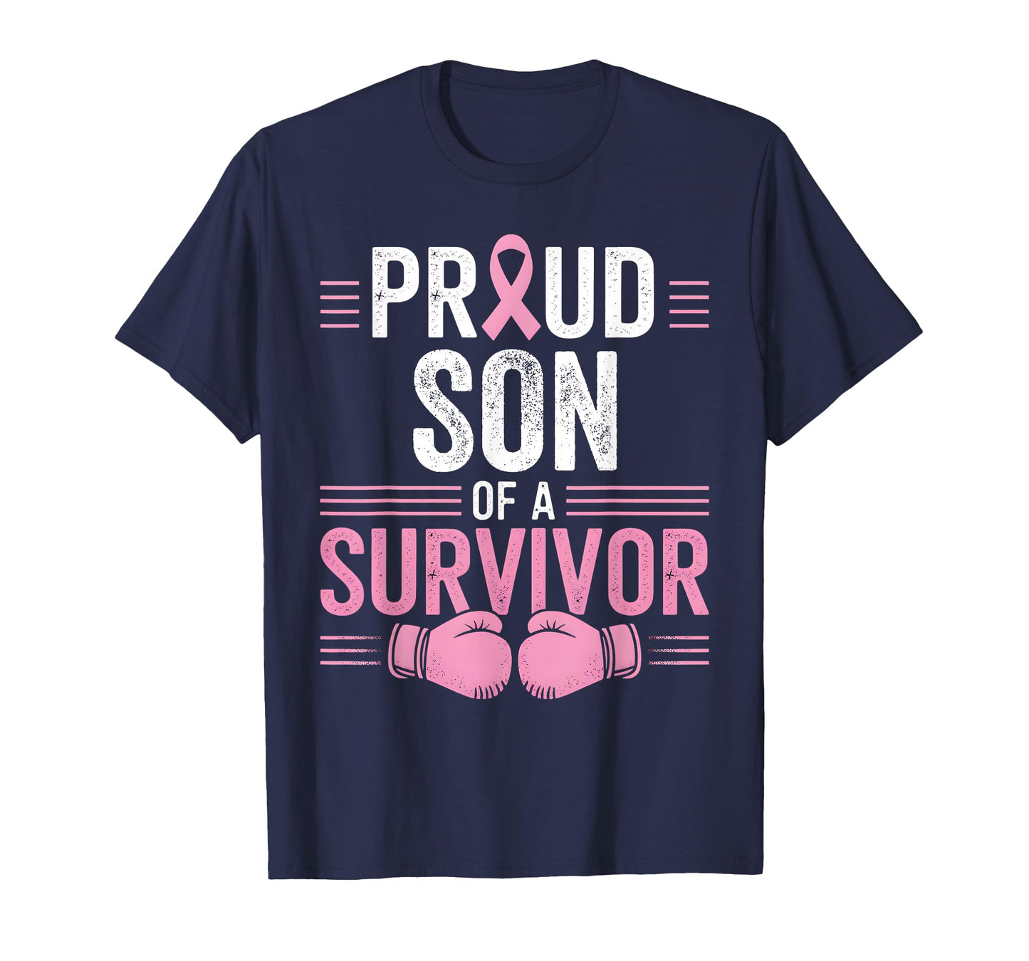 Proud Son of a Survivor Breast Cancer Awareness Family T-Shirt
