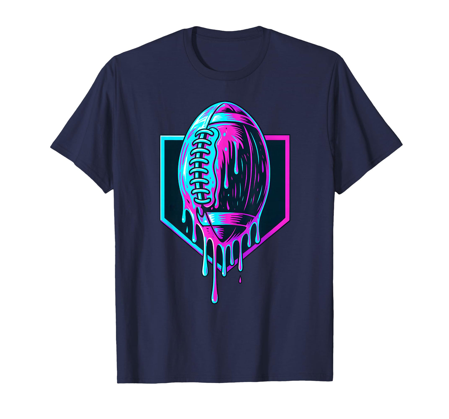 Football Drip for Boys Ice Cream Drip Youth Boys Football T-Shirt