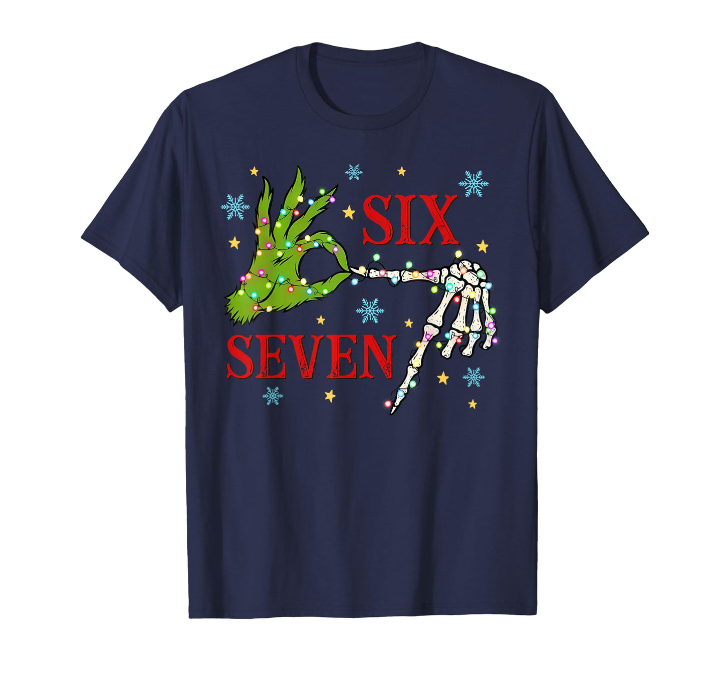 Six Seven 6 7 Gen Z Alpha Meme Slang Merry Christmas Holiday T-Shirt