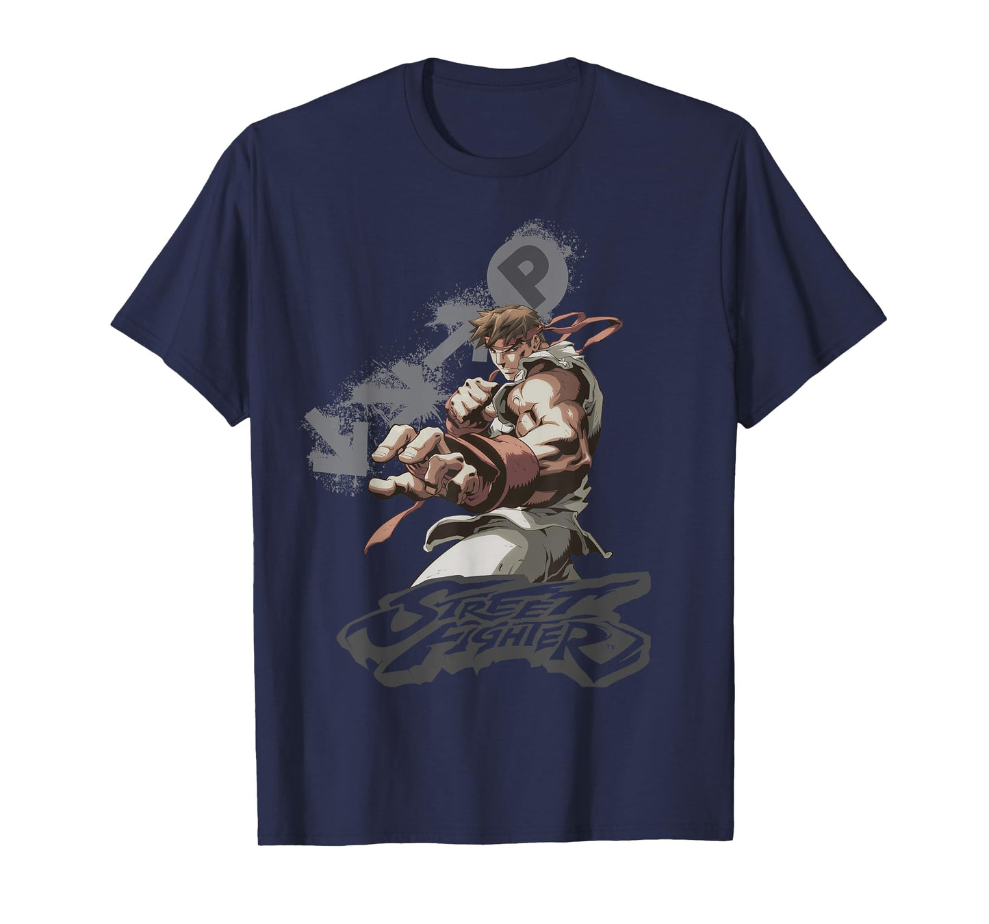 Street Fighter Ryu Portrait Fireball Epic Showdown Gamer T-Shirt
