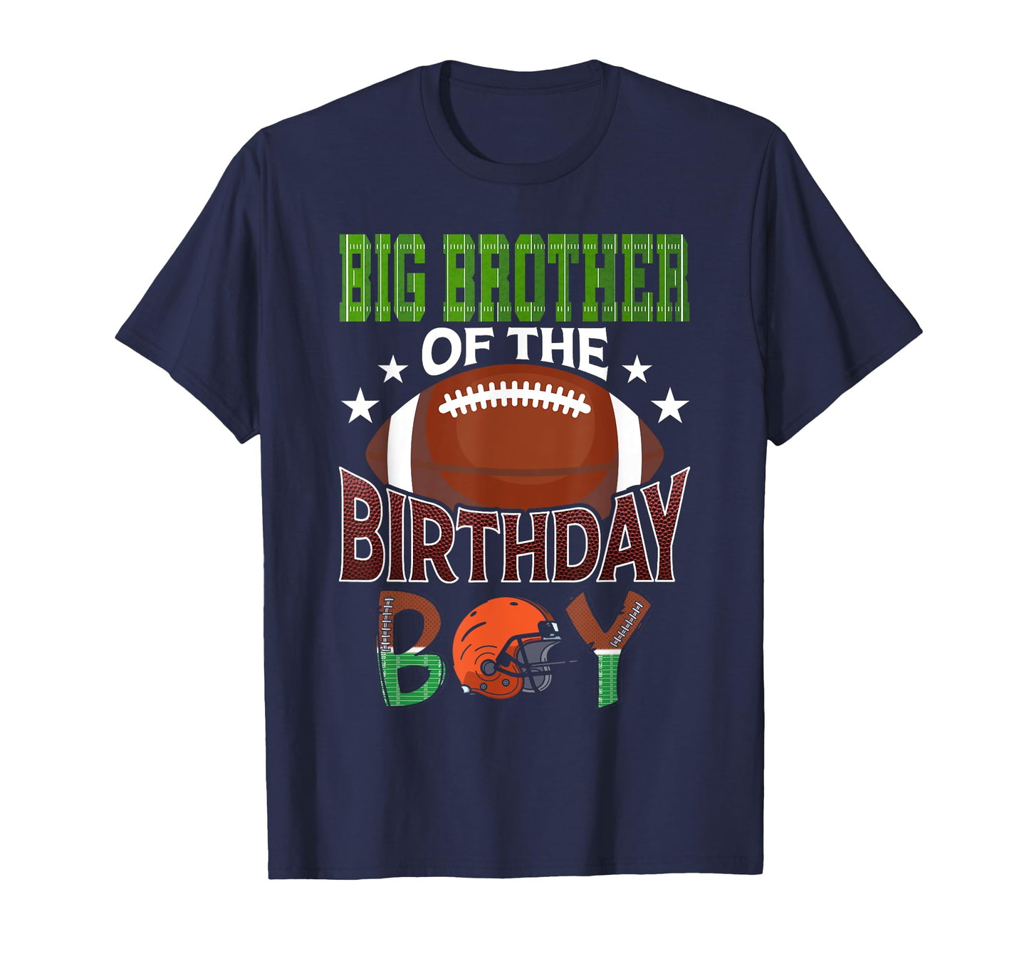 Big Brother of The Birthday Boy Football Party Family T-Shirt