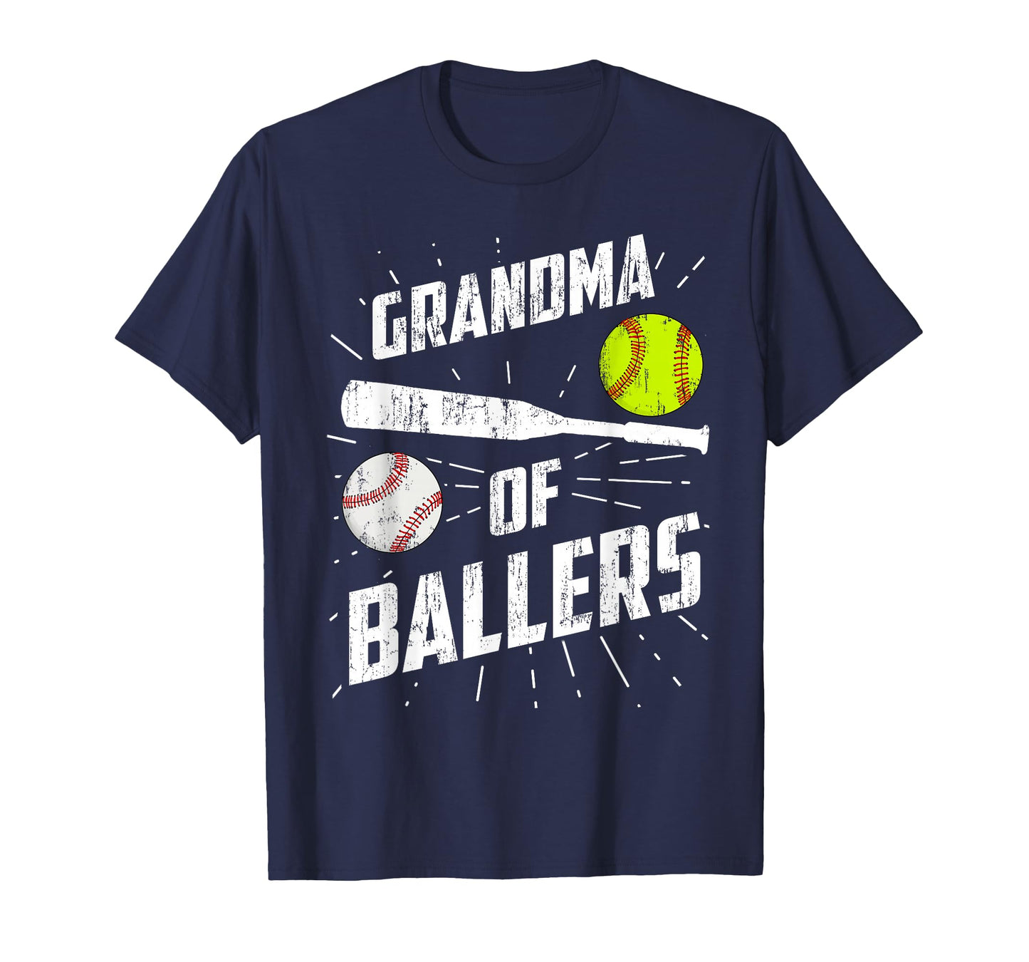 Grandma Of Ballers Funny Baseball Softball Mothers Day Gift T-Shirt