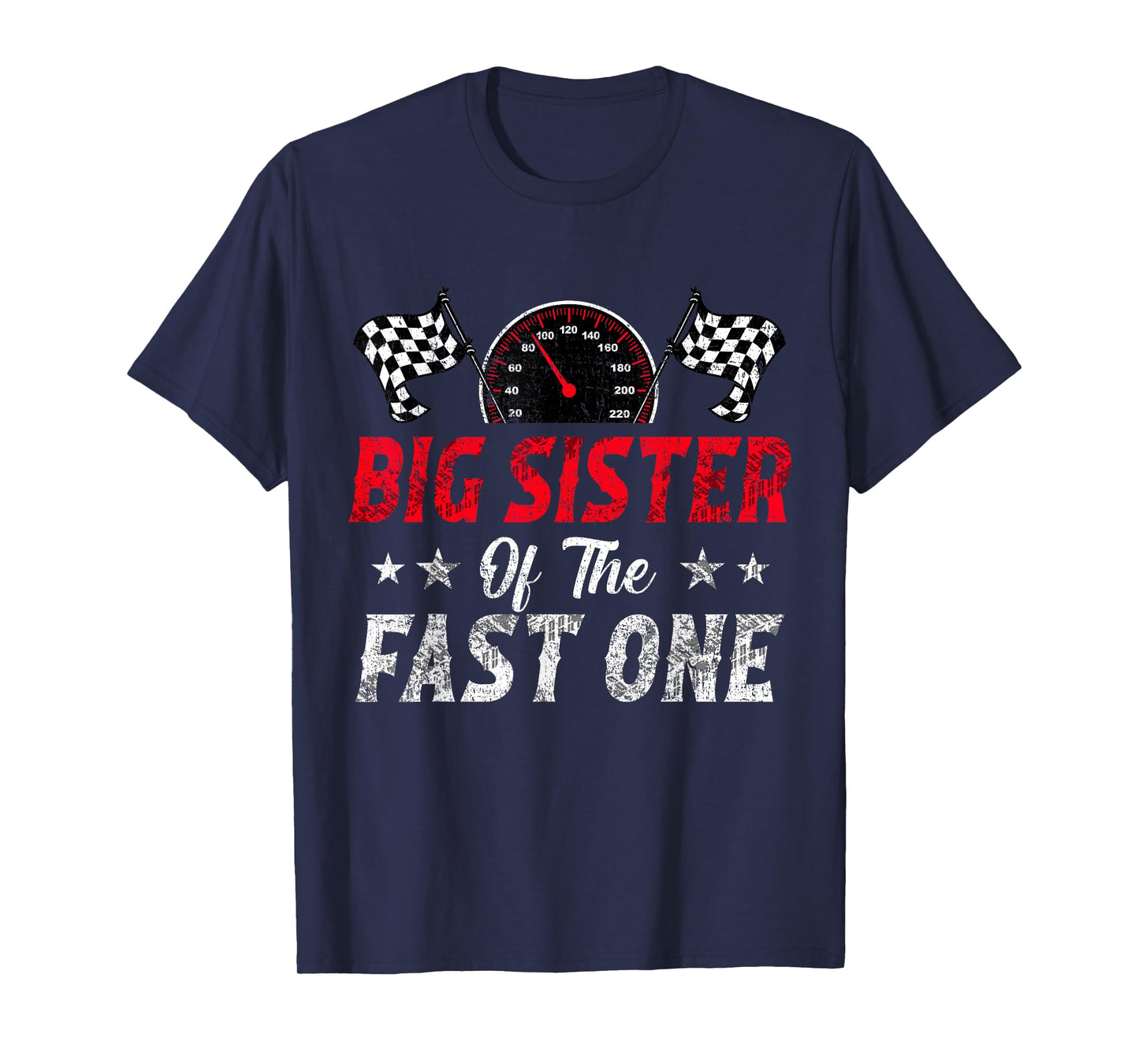 Big Sister Of The Fast One 1st Birthday Racing Car Family T-Shirt