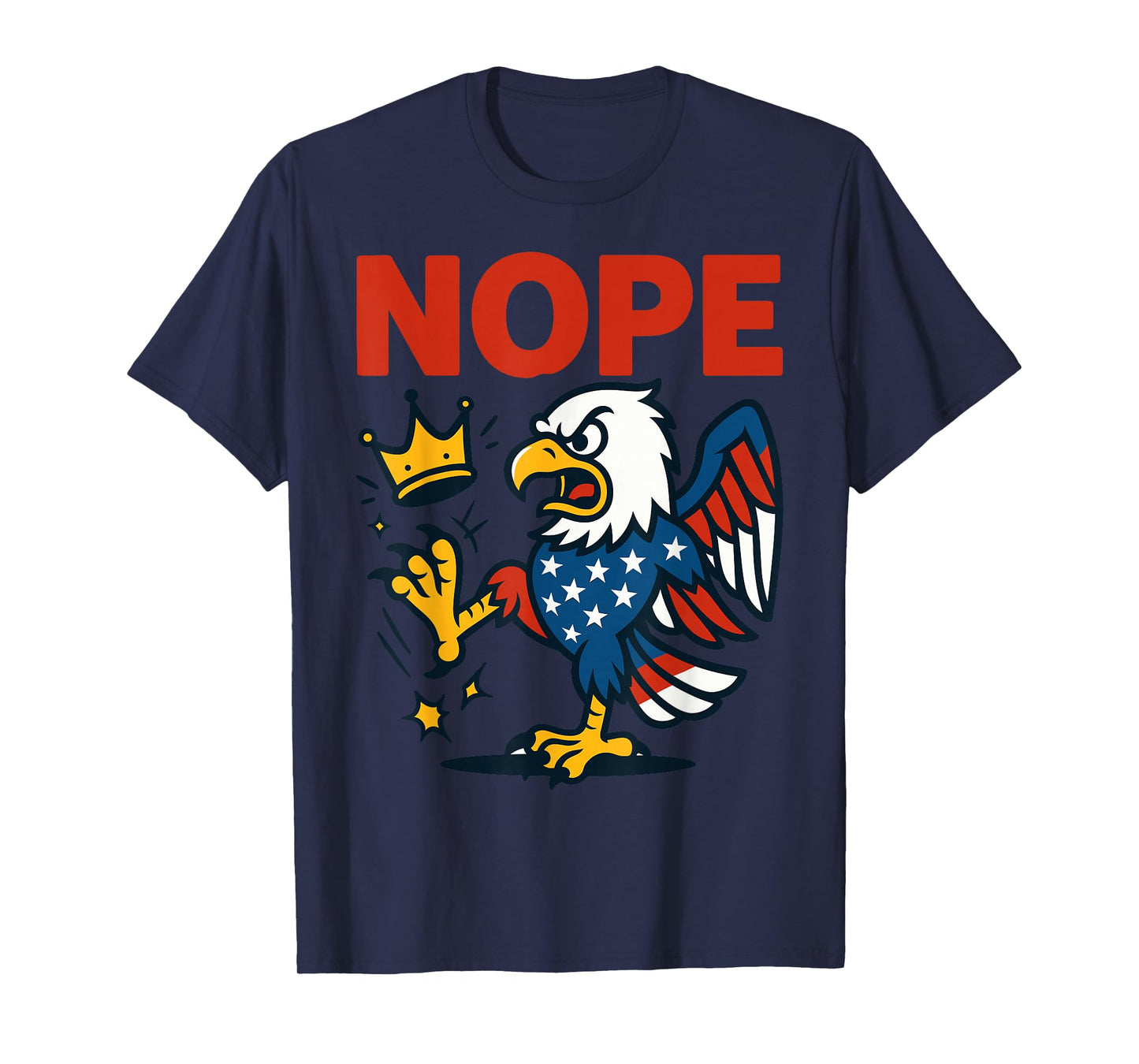No Kings Nope Bold Minimal Protest Statement T-Shirt