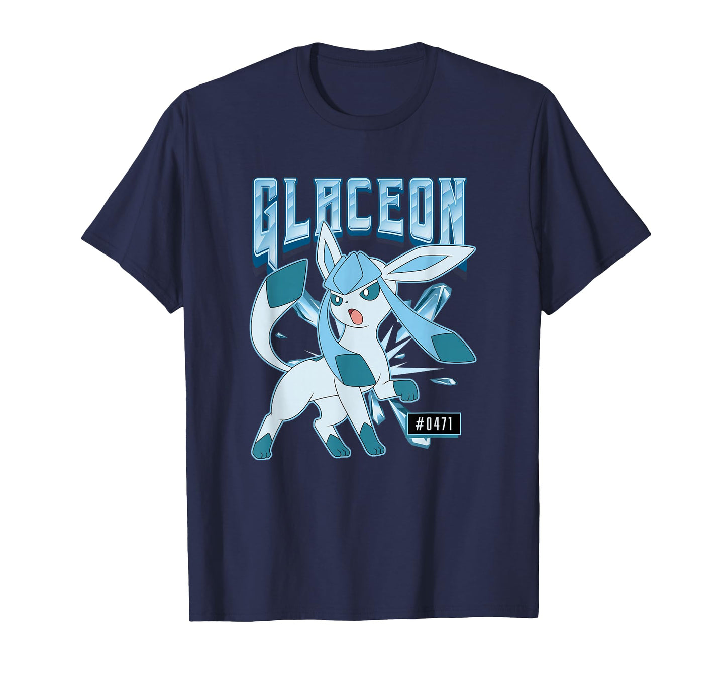 Pokémon Glaceon #0471 Ice Type Eeveelution Portrait T-Shirt